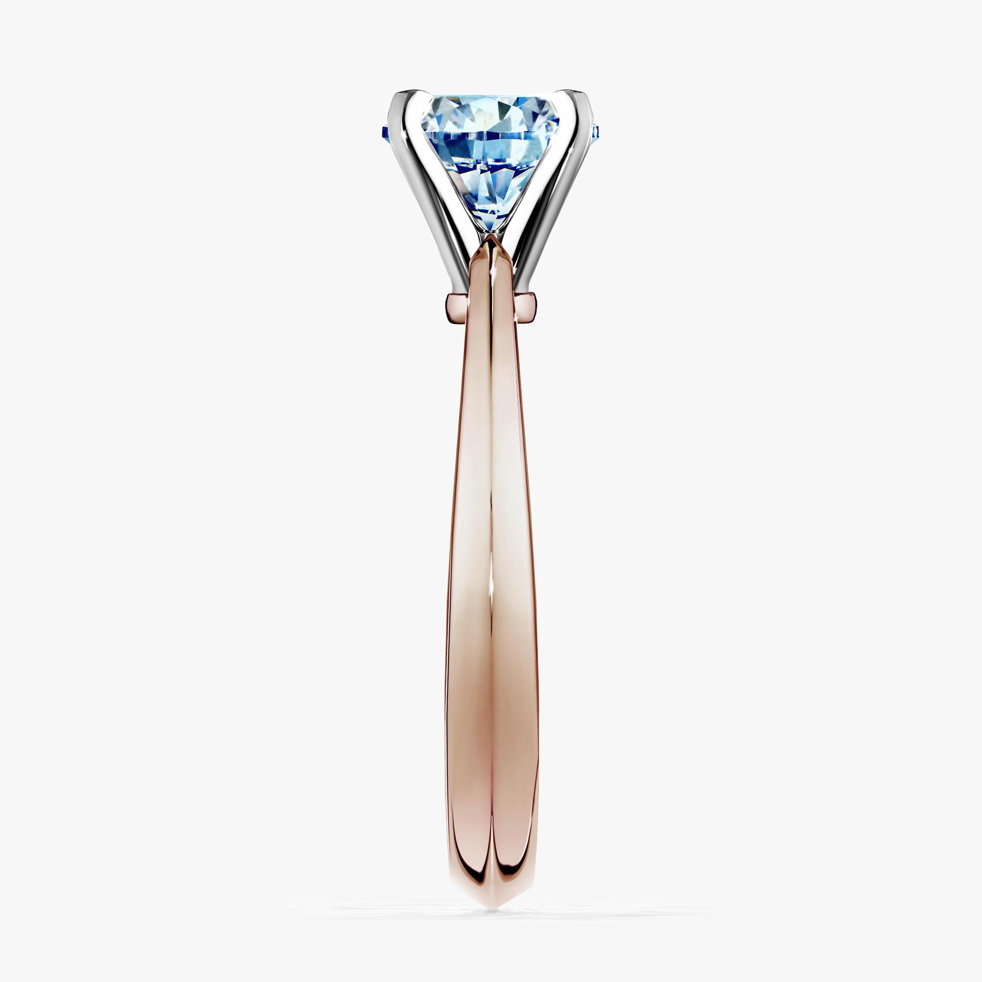 Pierscionek zareczynowy z diamentem niebieski 100 CT z rozowego zlota my angel 03