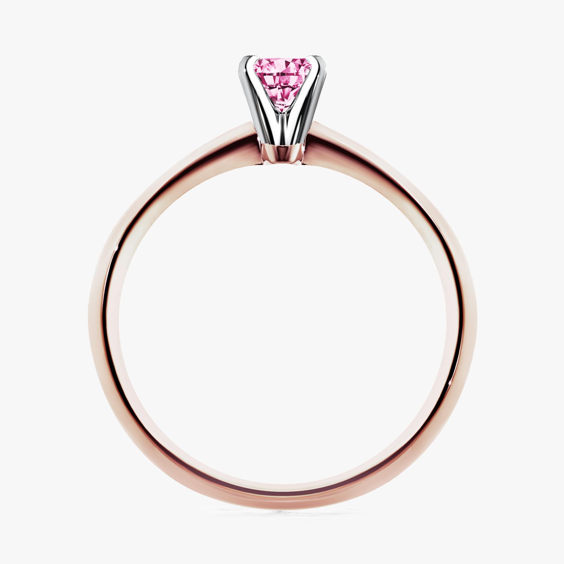 Pierscionek zareczynowy z diamentem rozowy 017 CT z rozowego zlota my angel 02