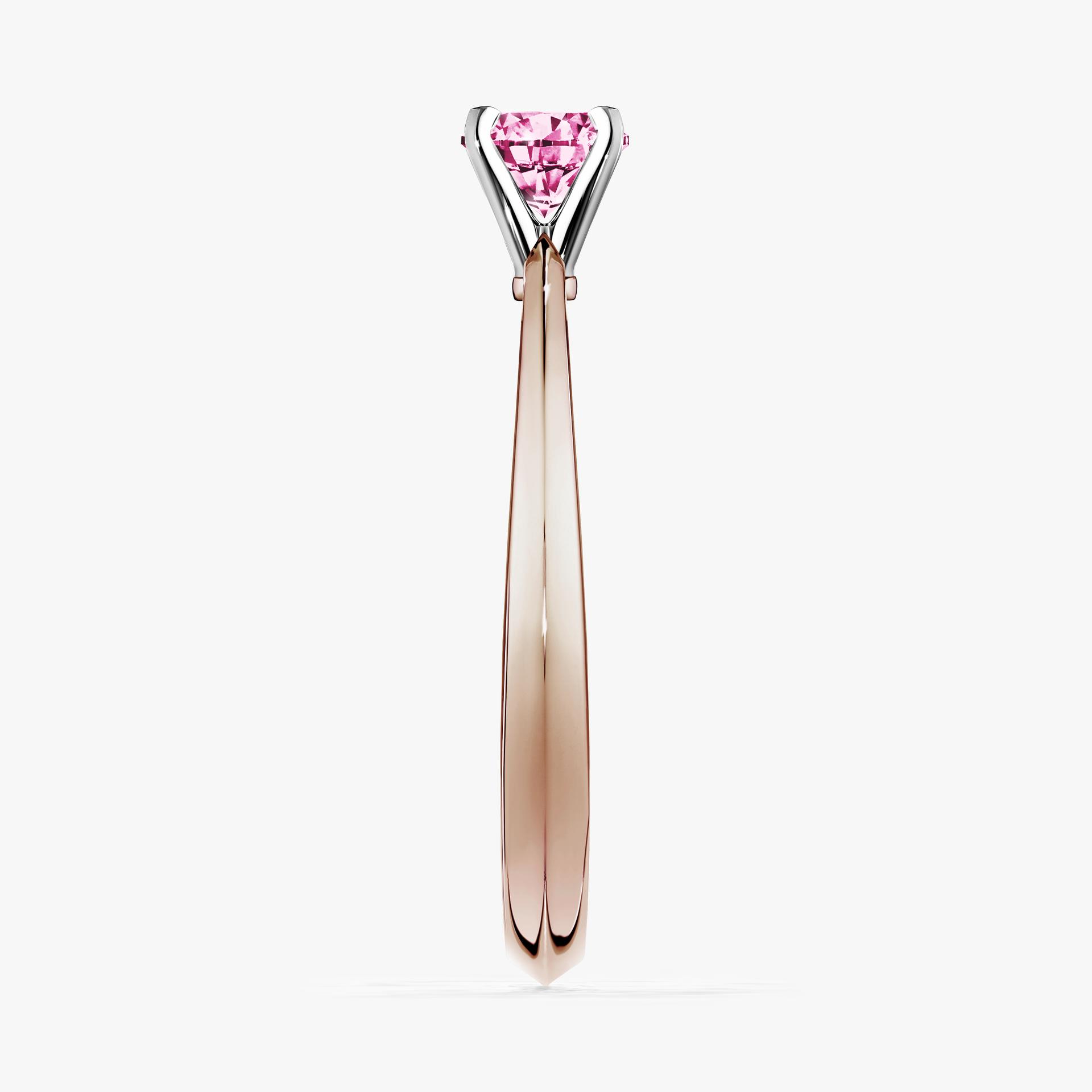 Pierscionek zareczynowy z diamentem rozowy 017 CT z rozowego zlota my angel 03