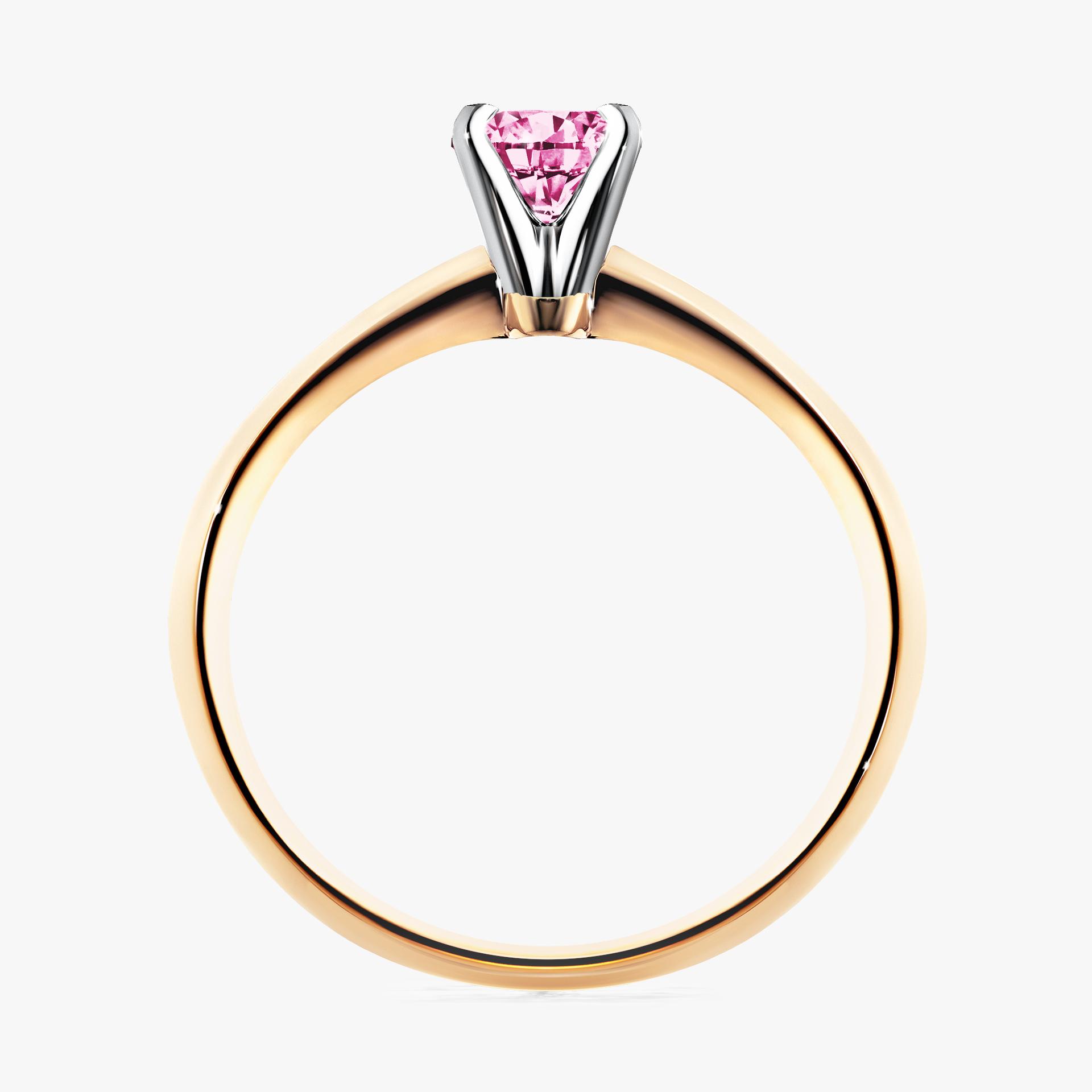 Pierścionek zaręczynowy My Angel z żółtego złota z różowym diamentem 0,25ct