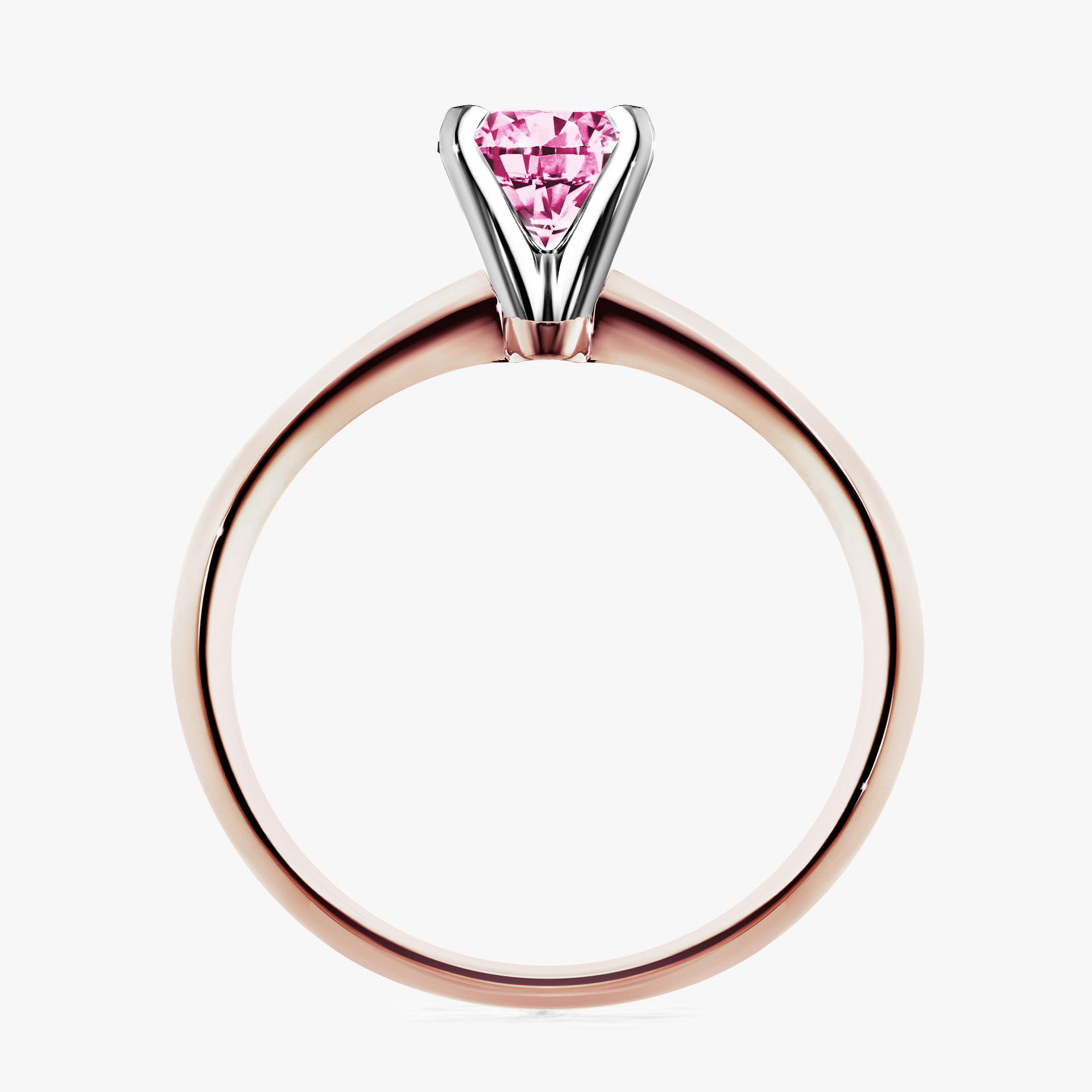 Pierscionek zareczynowy z diamentem rozowy 030 CT z rozowego zlota my angel 02