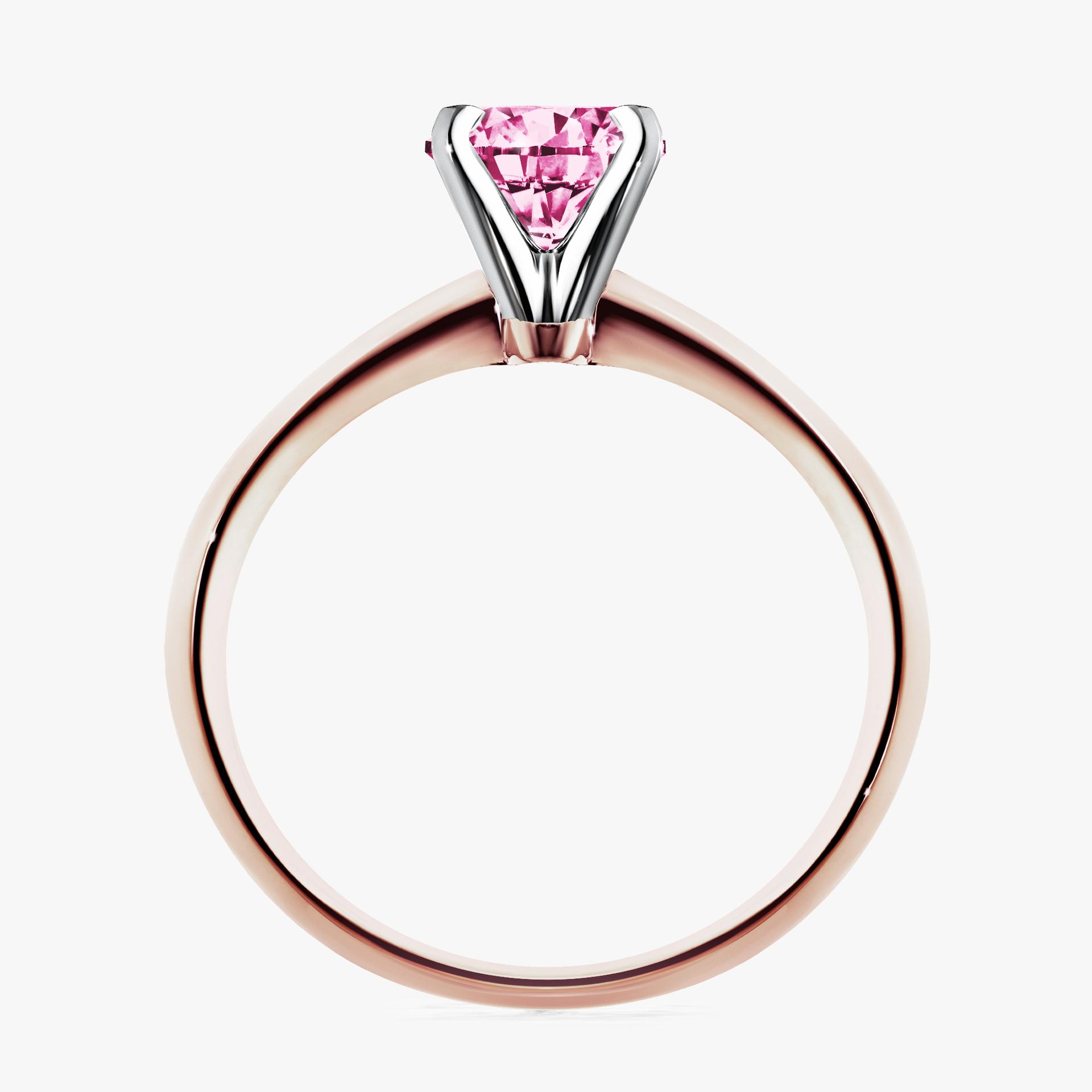 Pierscionek zareczynowy z diamentem rozowy 100 CT z rozowego zlota my angel 02