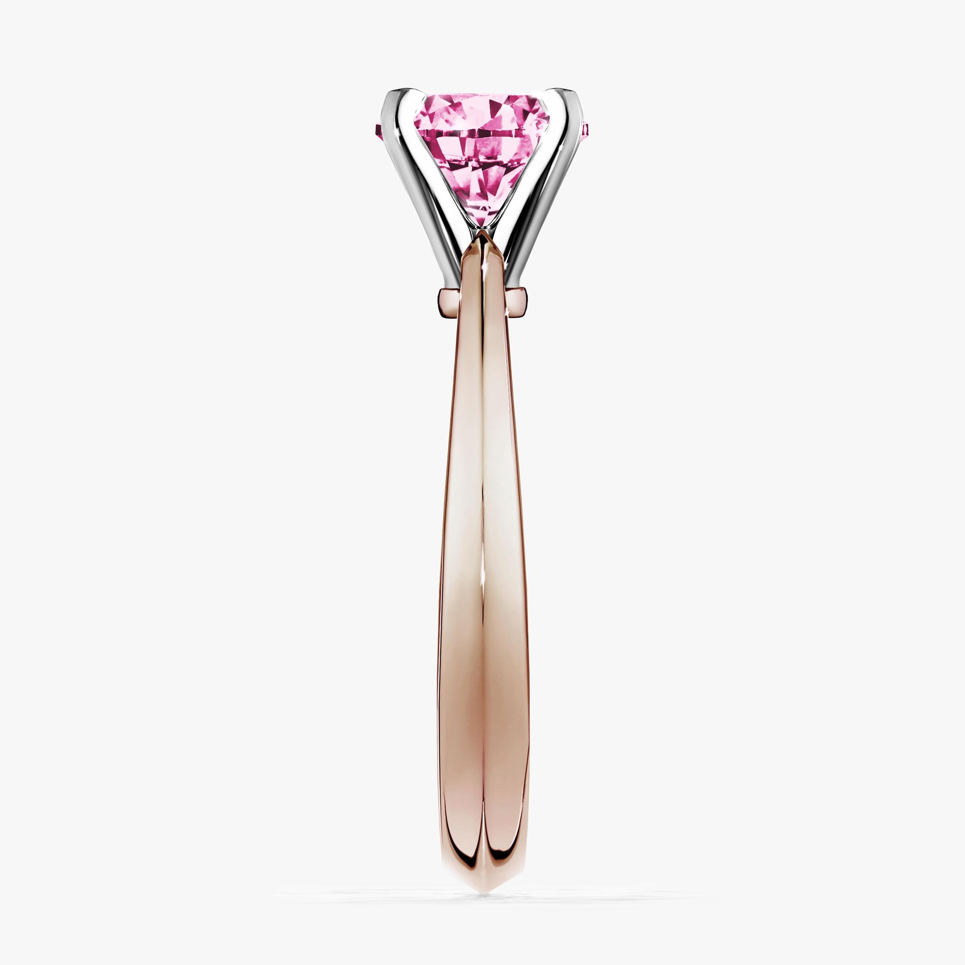 Pierscionek zareczynowy z diamentem rozowy 100 CT z rozowego zlota my angel 03