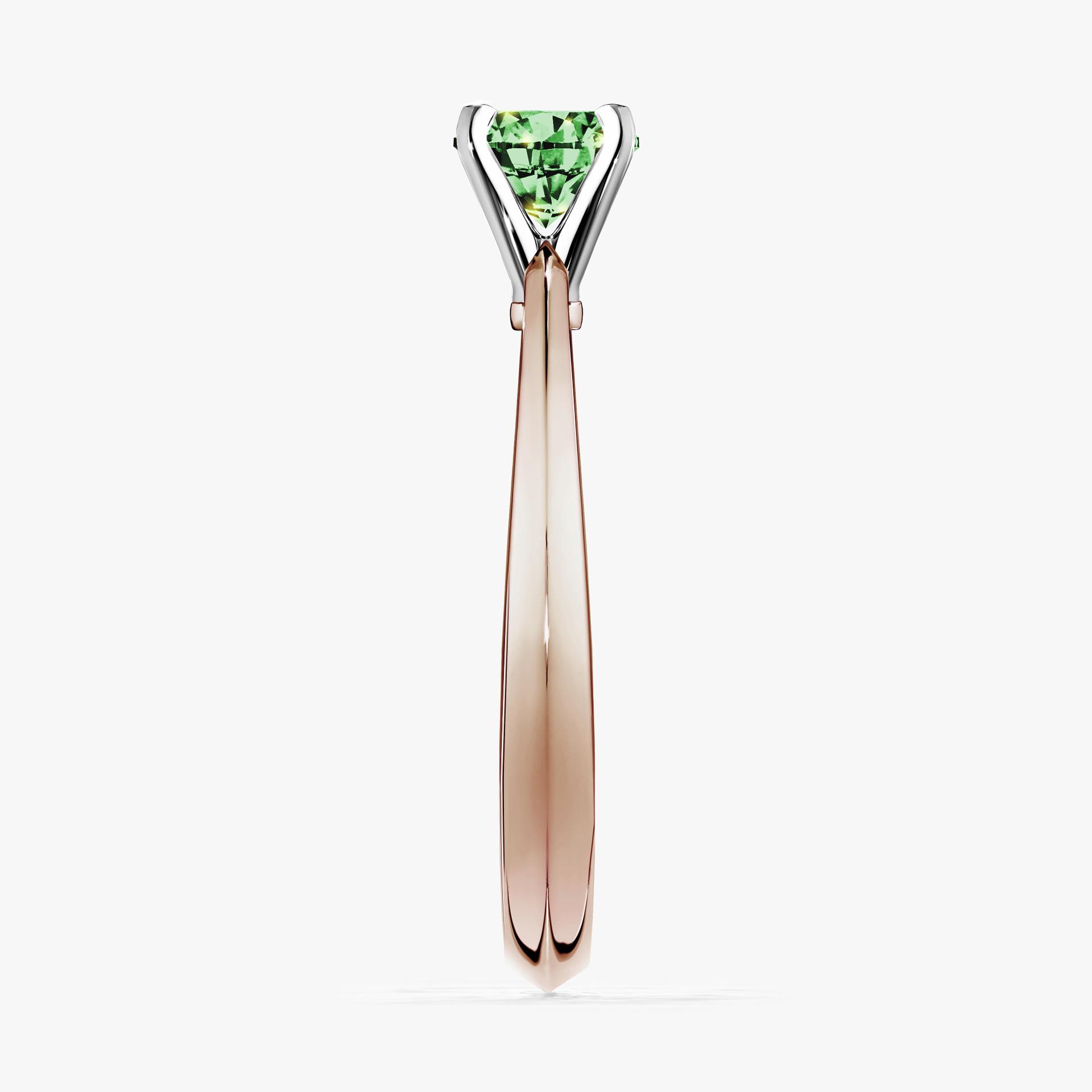 Pierscionek zareczynowy z diamentem zielony_ciemny 025 CT z rozowego zlota my angel 03