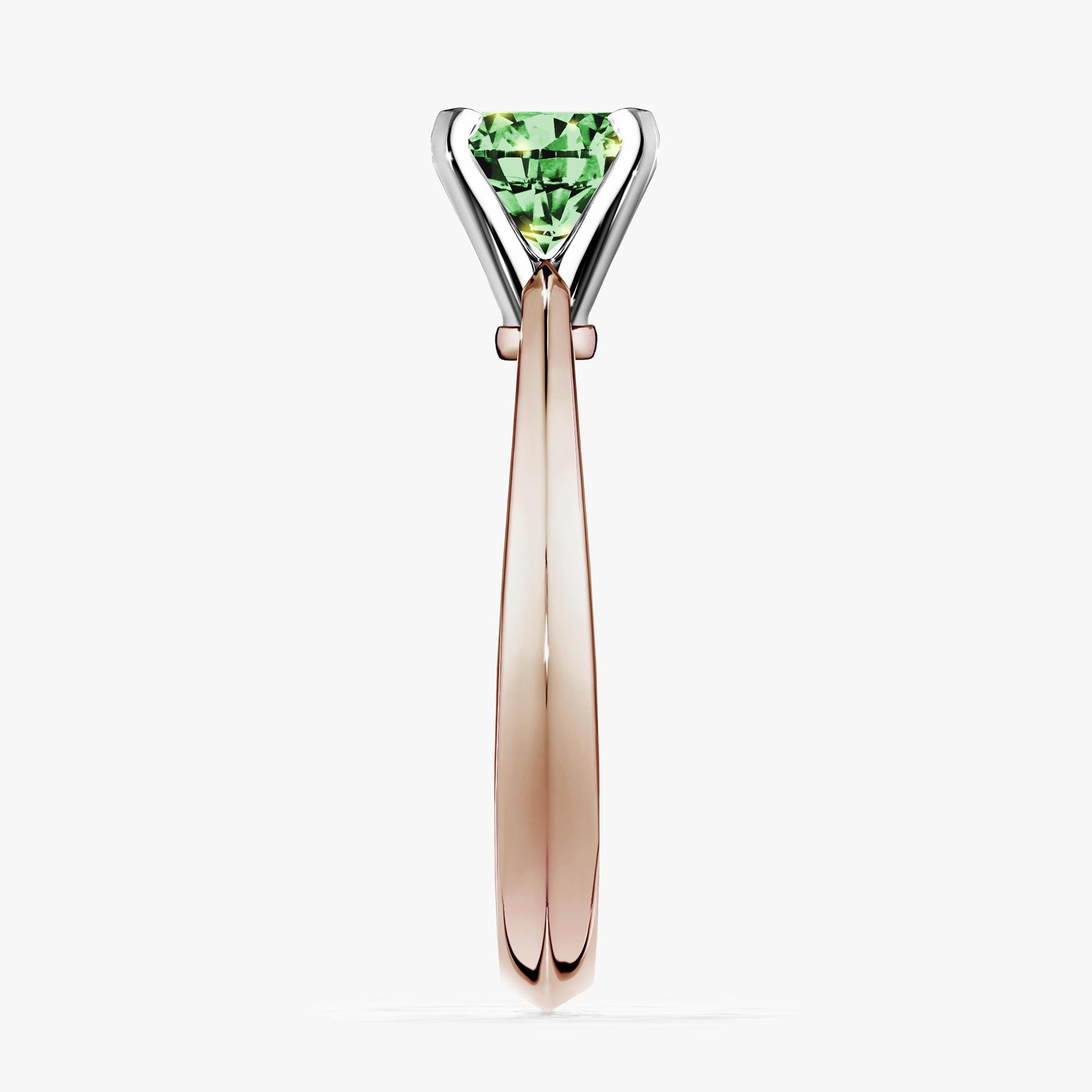 Pierscionek zareczynowy z diamentem zielony_ciemny 050 CT z rozowego zlota my angel 03