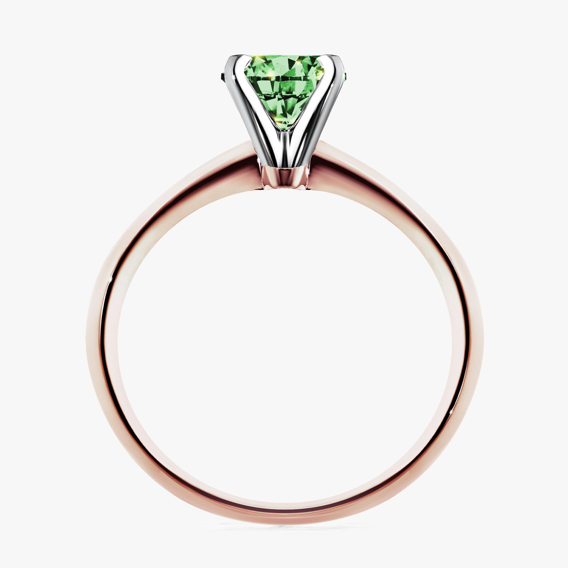 Pierscionek zareczynowy z diamentem zielony_ciemny 100 CT z rozowego zlota my angel 02
