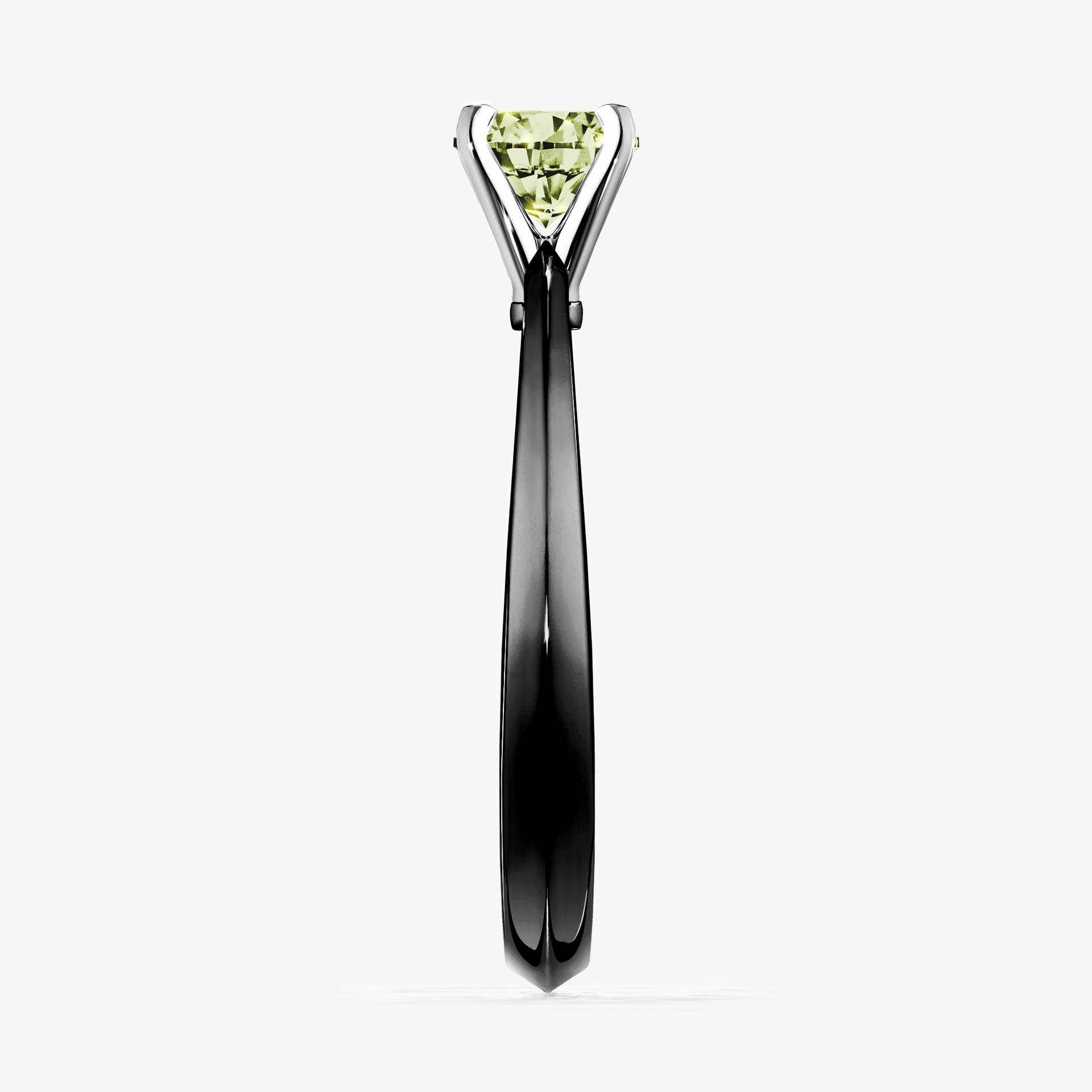 Pierscionek zareczynowy z diamentem zielony_jasny 025 CT z czarnego zlota my angel 03
