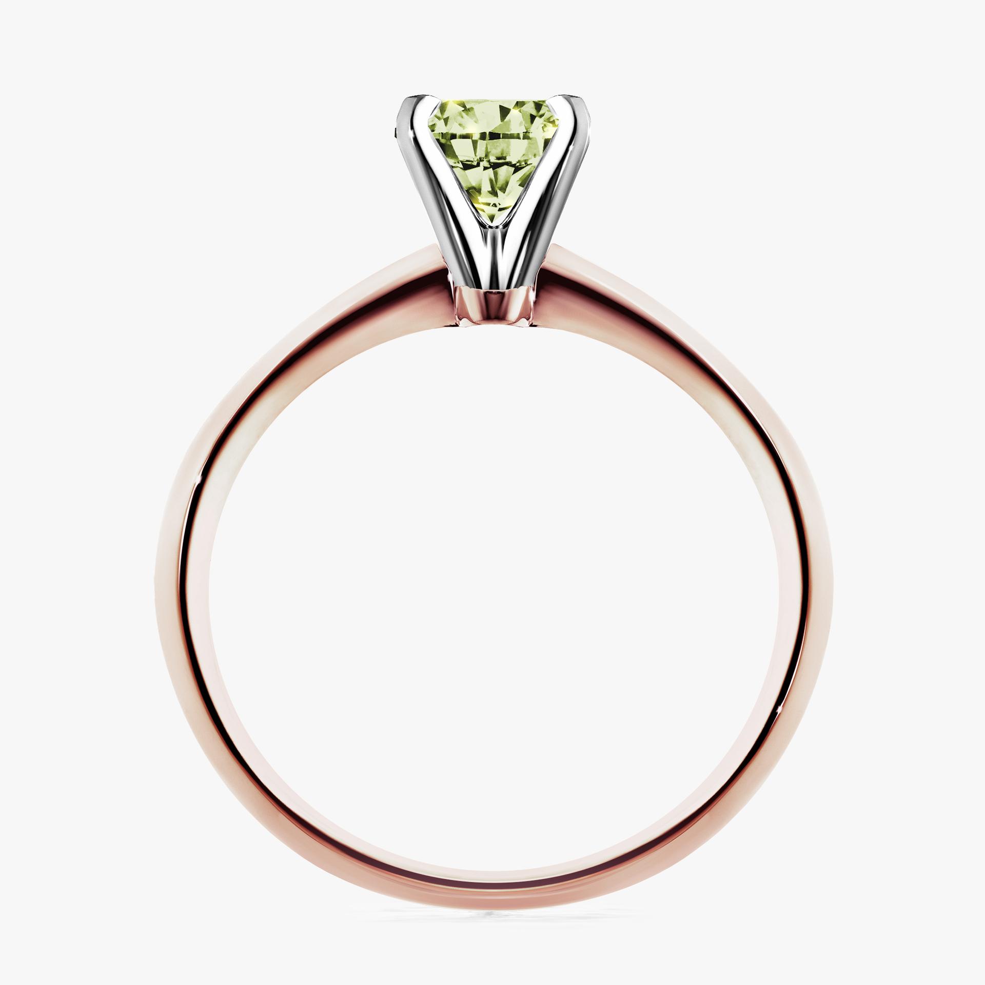 Pierscionek zareczynowy z diamentem zielony_jasny 030 CT z rozowego zlota my angel 02