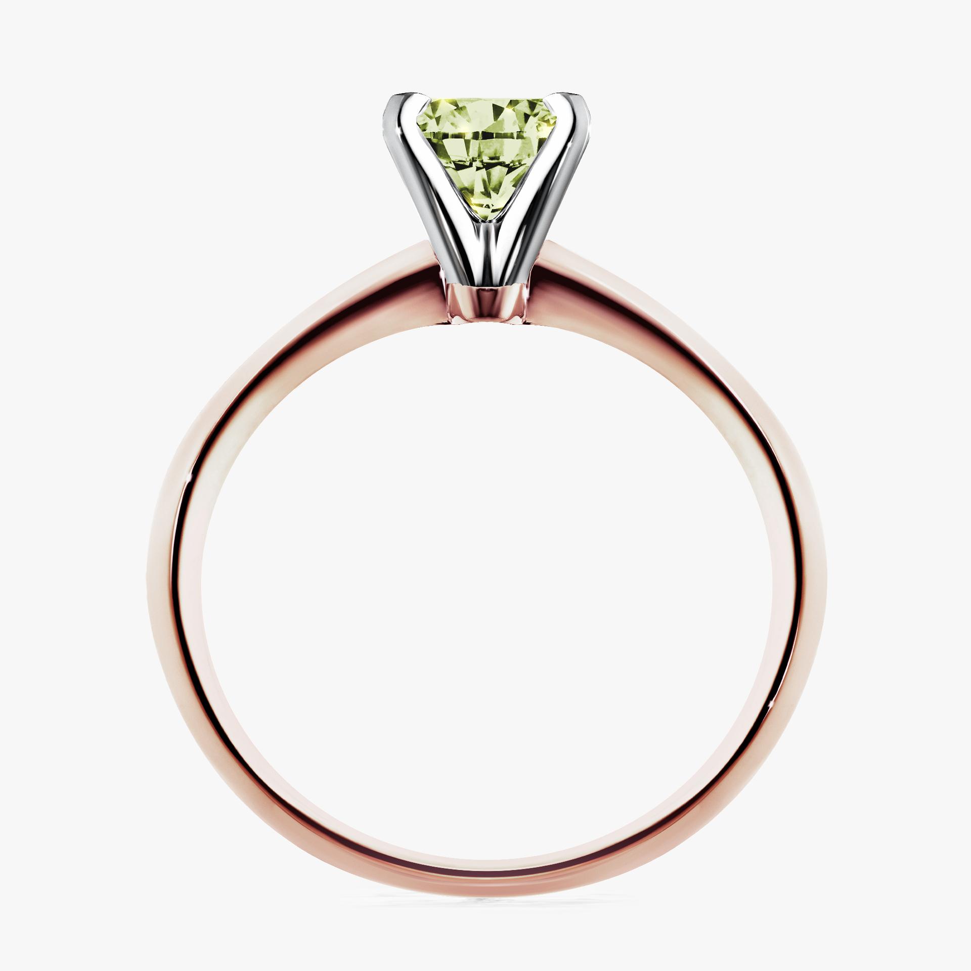 Pierscionek zareczynowy z diamentem zielony_jasny 050 CT z rozowego zlota my angel 02