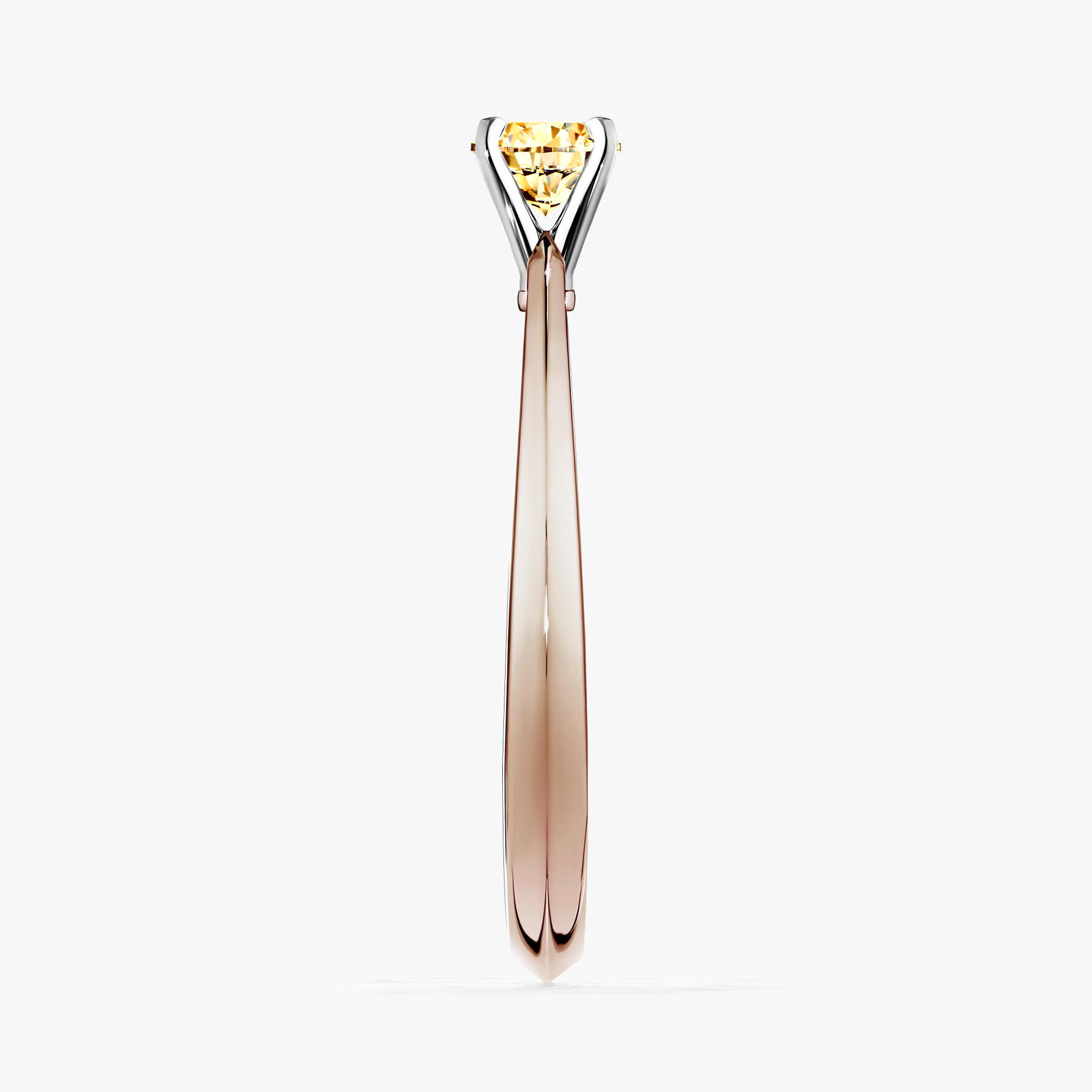 Pierscionek zareczynowy z diamentem zolty 010 CT z rozowego zlota my angel 03