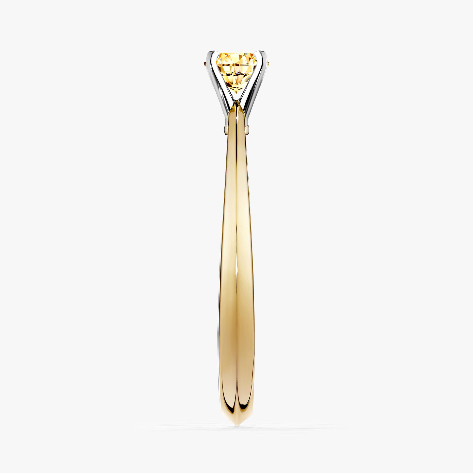 Pierscionek zareczynowy z diamentem zolty 010 CT z zoltego zlota my angel 03