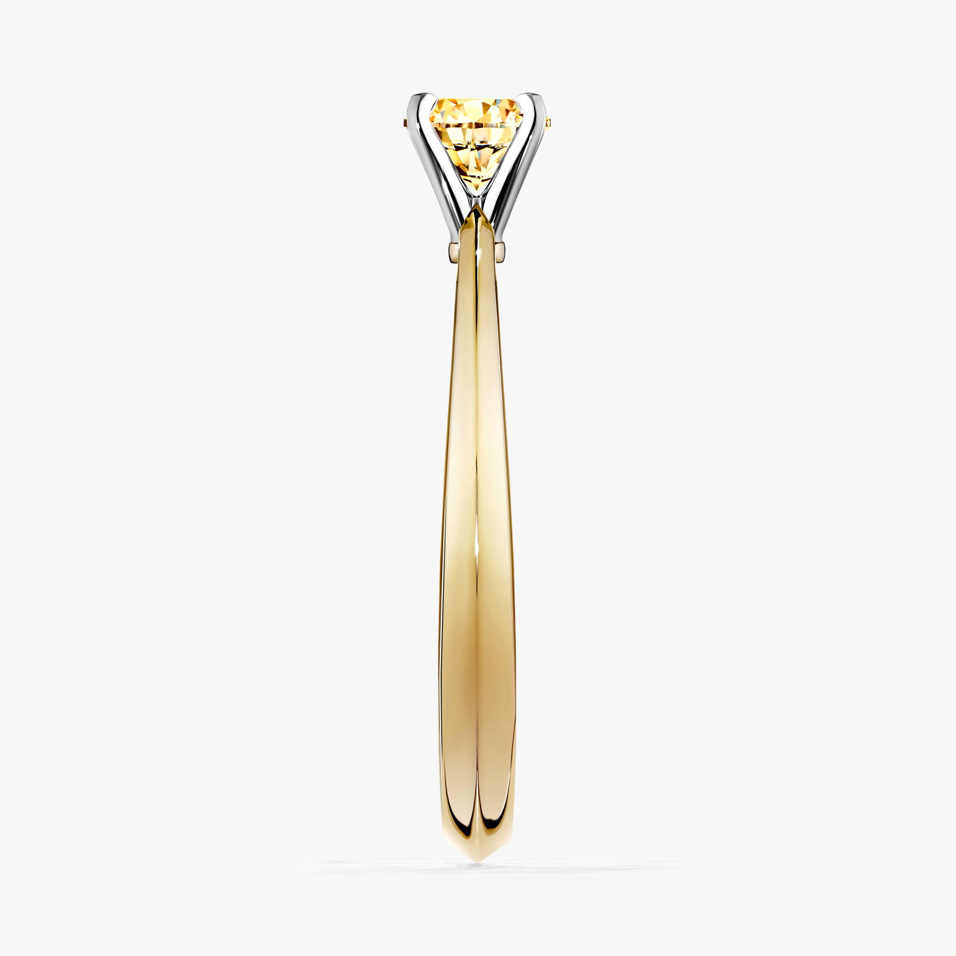 Pierscionek zareczynowy z diamentem zolty 017 CT z zoltego zlota my angel 03