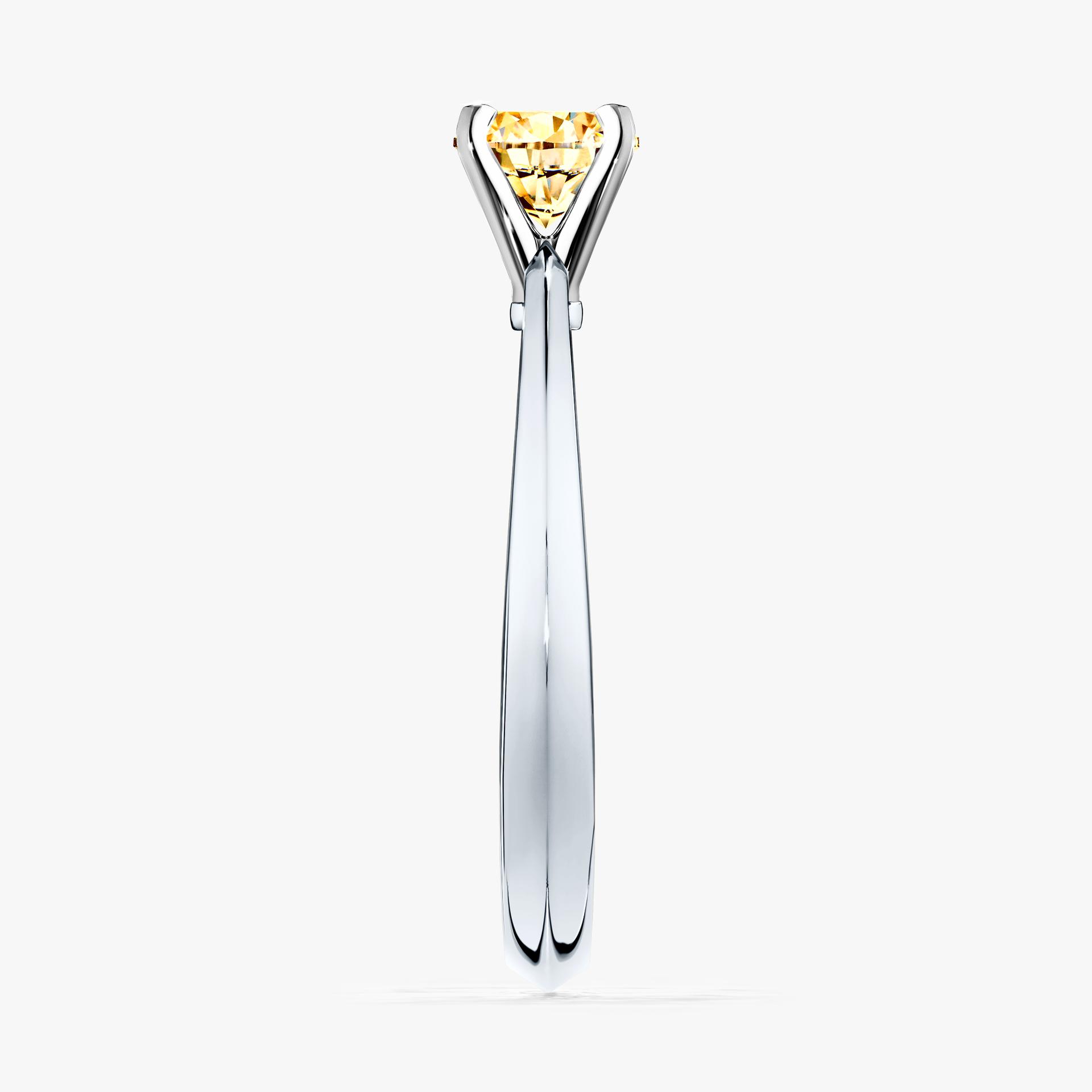Pierscionek zareczynowy z diamentem zolty 025 CT z bialego zlota my angel 03