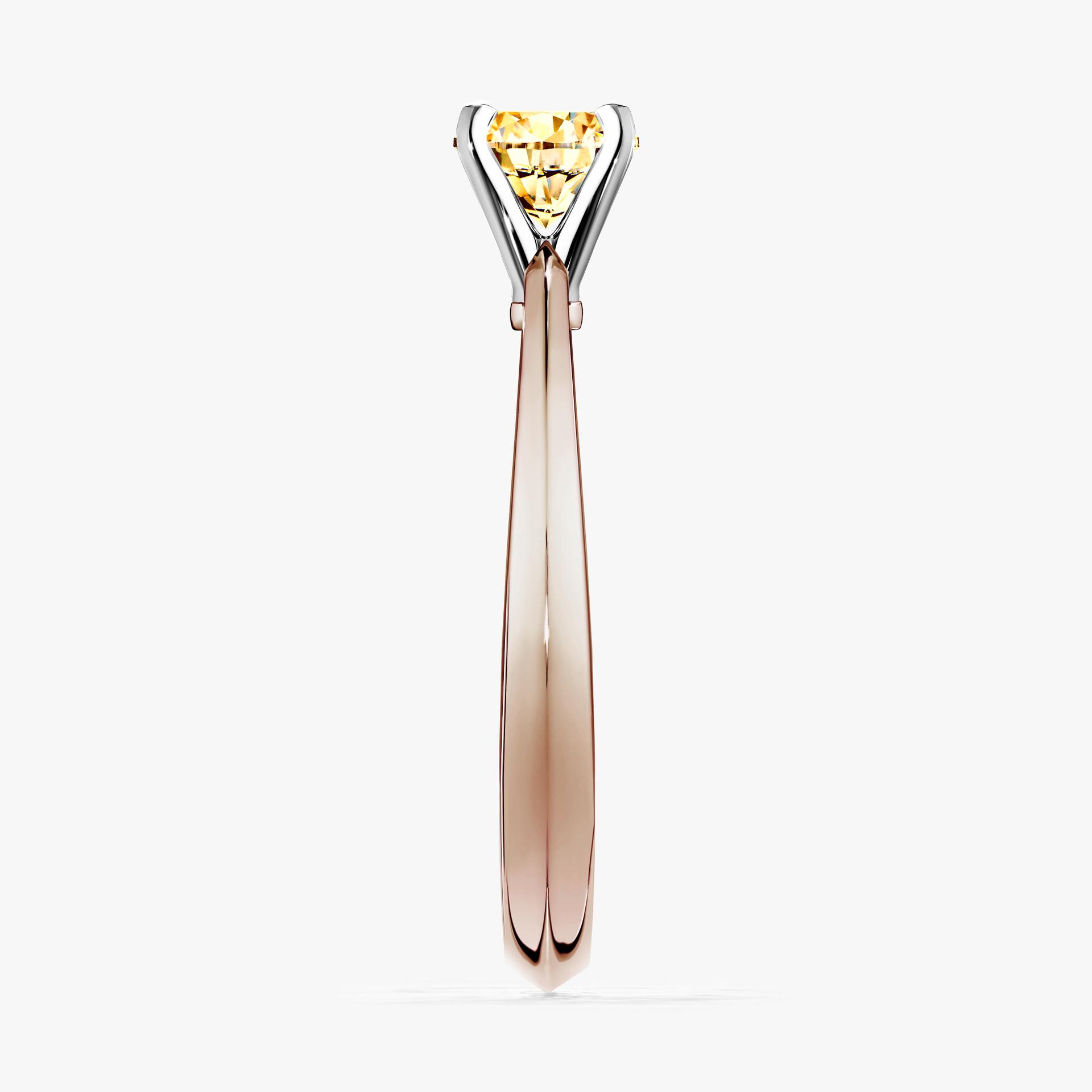 Pierscionek zareczynowy z diamentem zolty 025 CT z rozowego zlota my angel 03