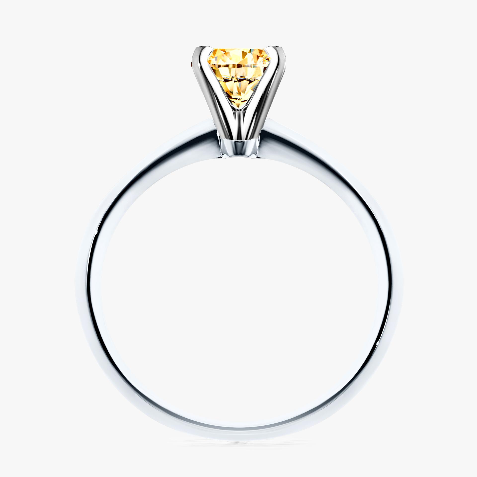 Pierscionek zareczynowy z diamentem zolty 030 CT z bialego zlota my angel 02