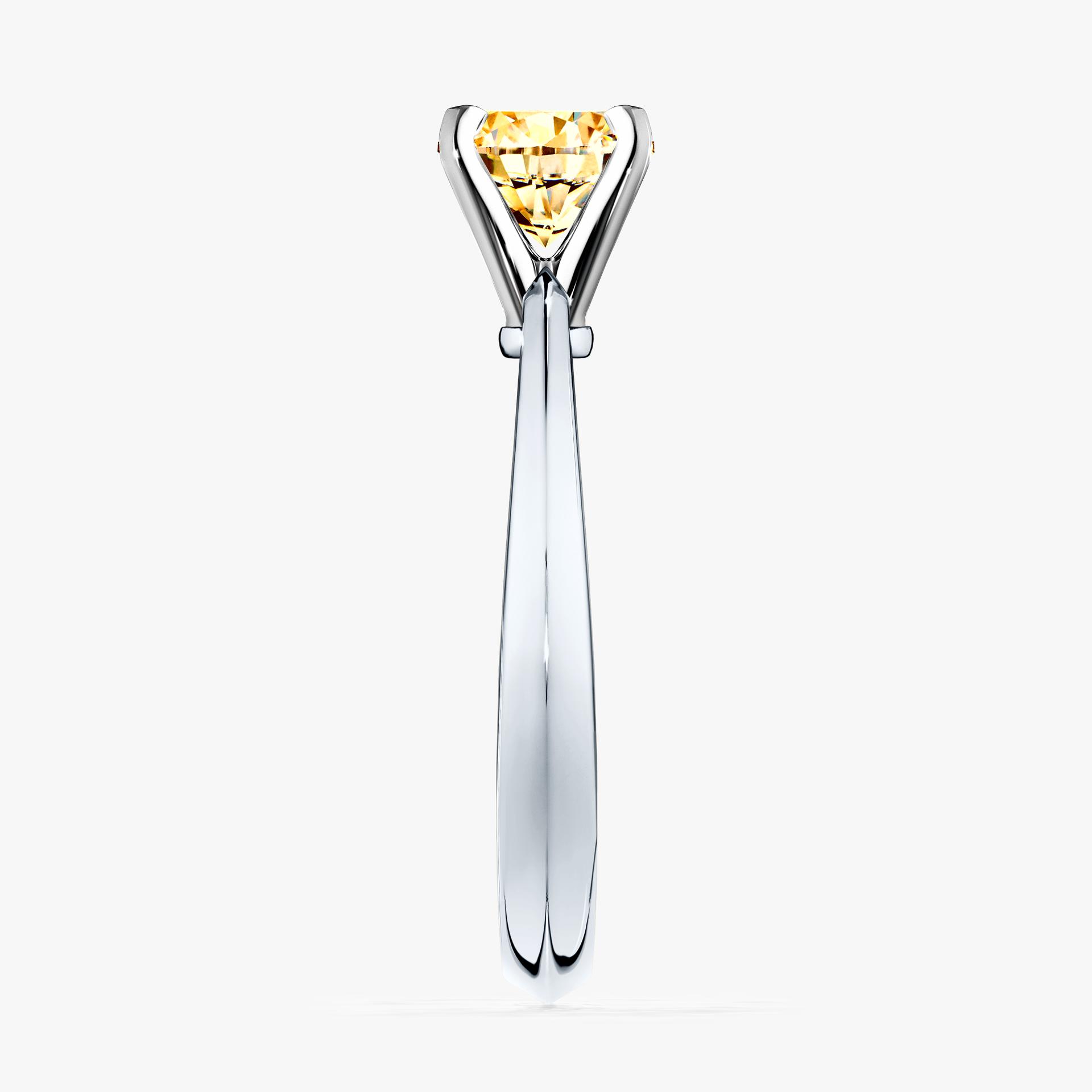 Pierscionek zareczynowy z diamentem zolty 030 CT z bialego zlota my angel 03