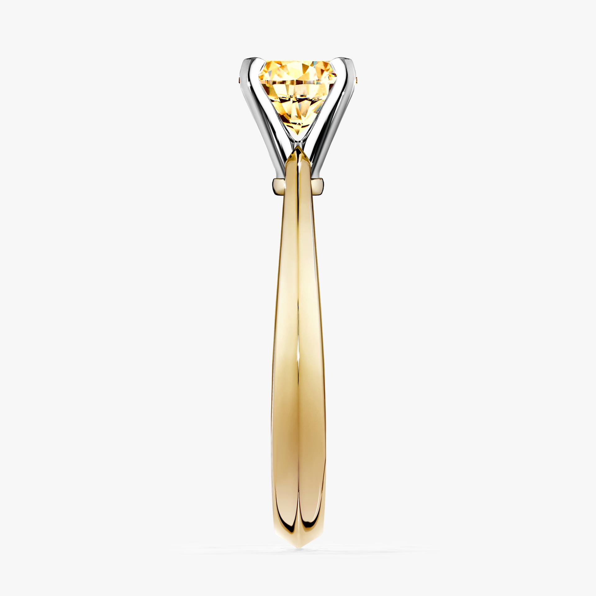 Pierscionek zareczynowy z diamentem zolty 030 CT z zoltego zlota my angel 03