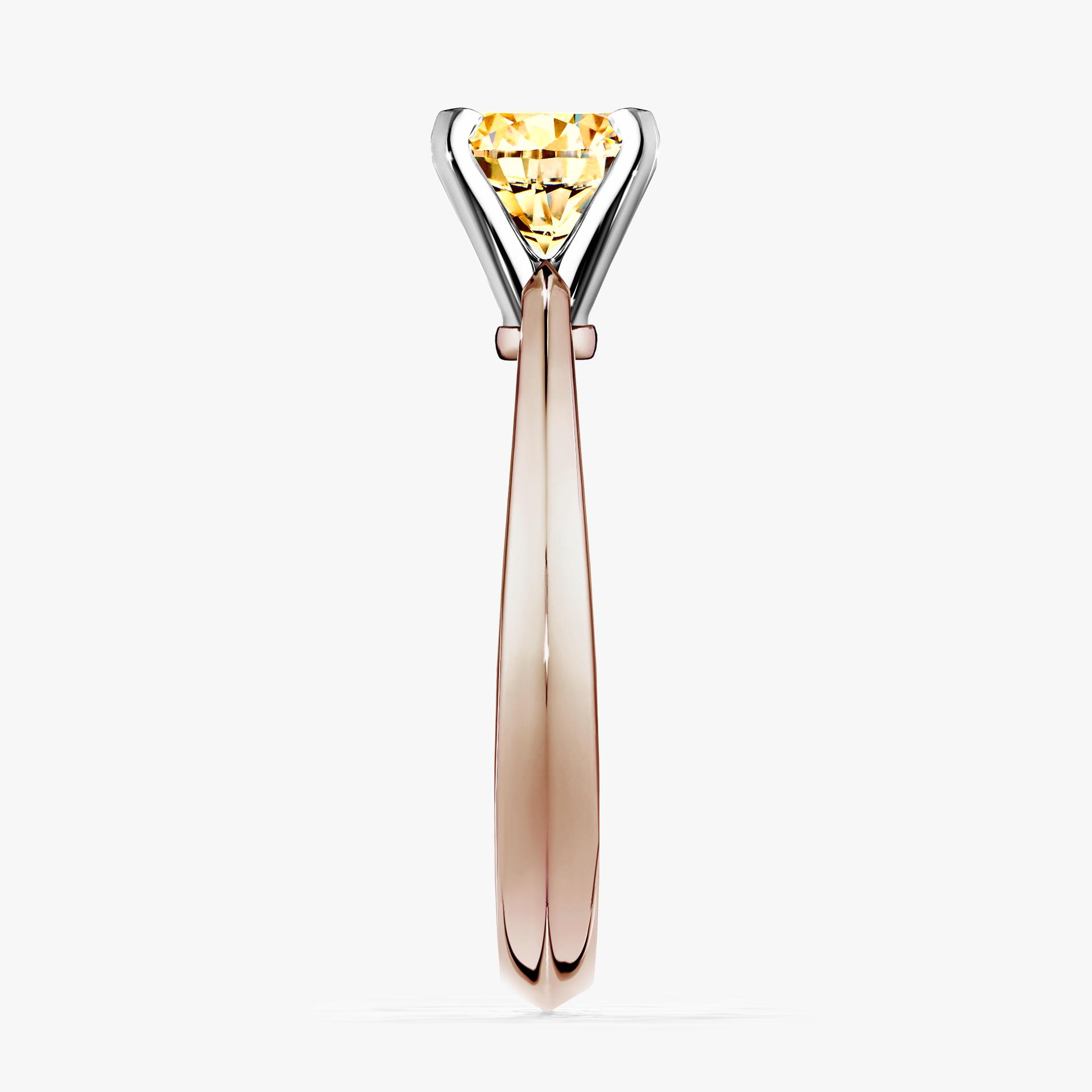 Pierscionek zareczynowy z diamentem zolty 050 CT z rozowego zlota my angel 03