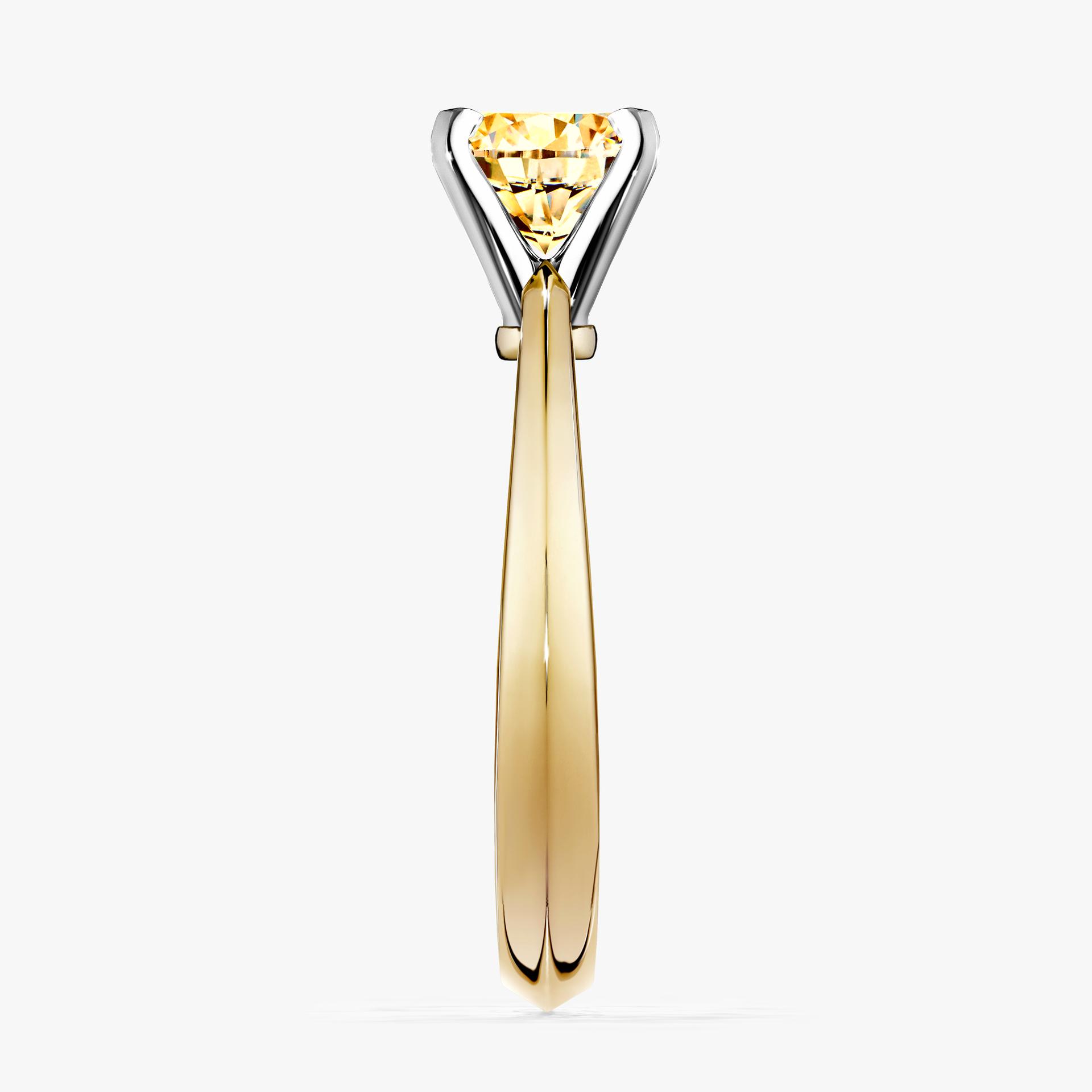 Pierscionek zareczynowy z diamentem zolty 050 CT z zoltego zlota my angel 03