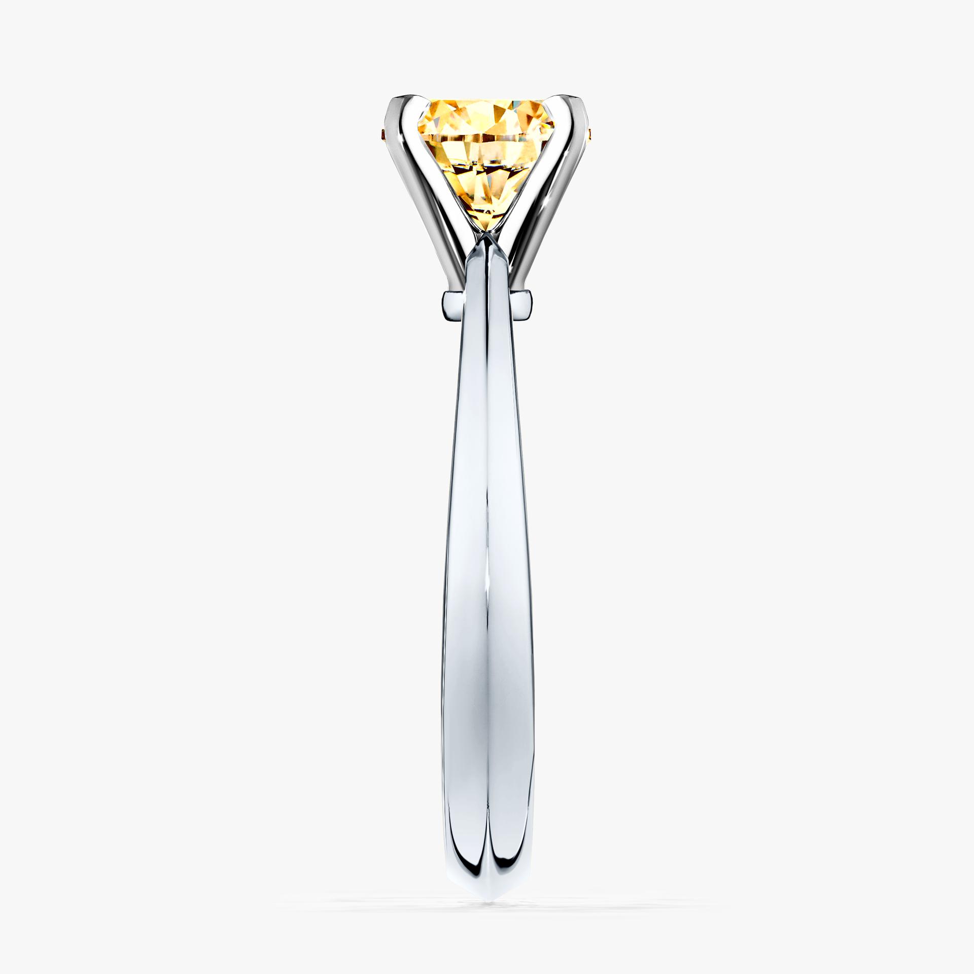 Pierscionek zareczynowy z diamentem zolty 080 CT z bialego zlota my angel 03