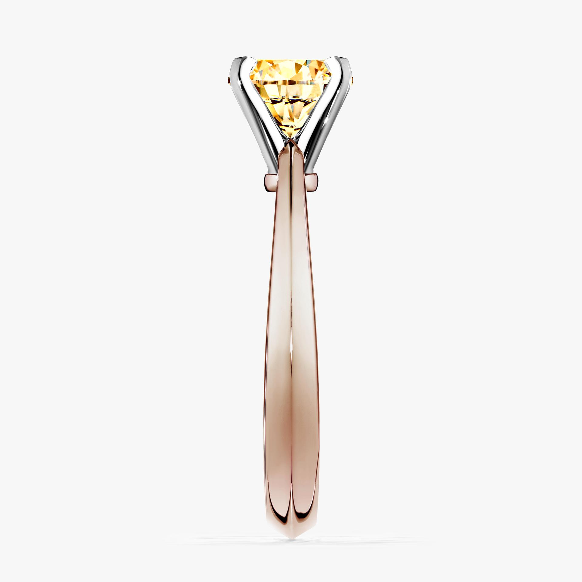 Pierscionek zareczynowy z diamentem zolty 080 CT z rozowego zlota my angel 03