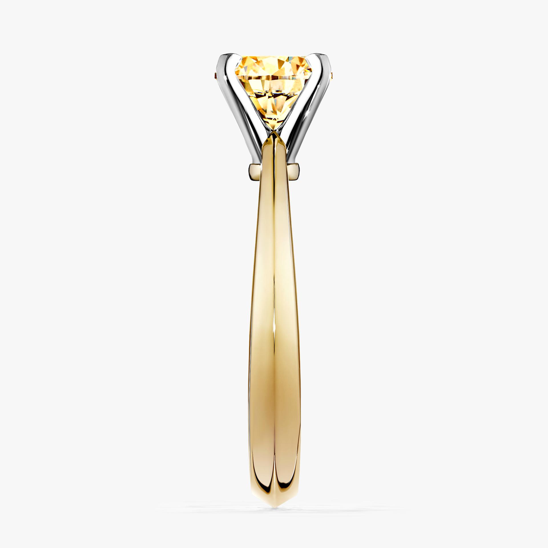 Pierscionek zareczynowy z diamentem zolty 080 CT z zoltego zlota my angel 03