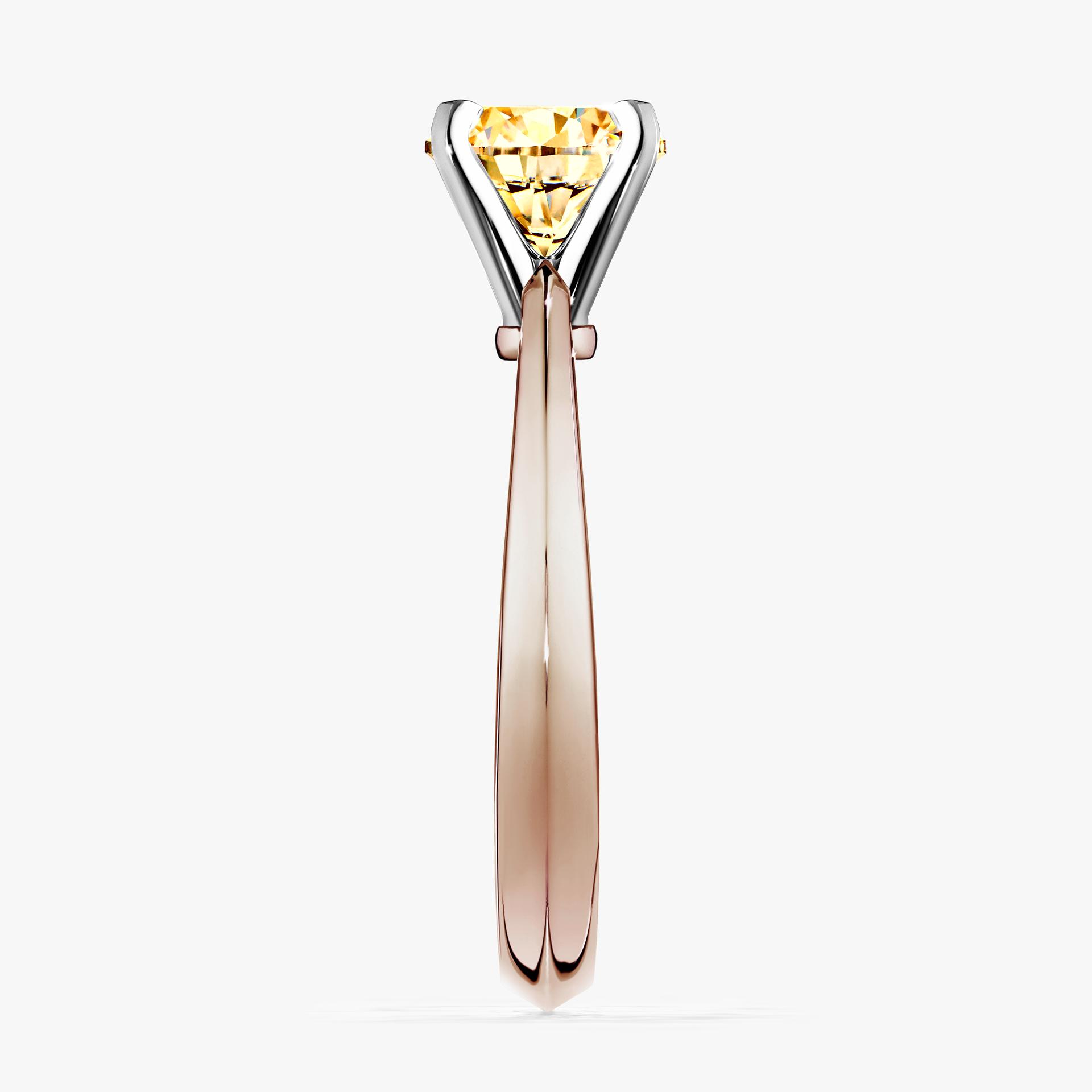 Pierscionek zareczynowy z diamentem zolty 100 CT z rozowego zlota my angel 03