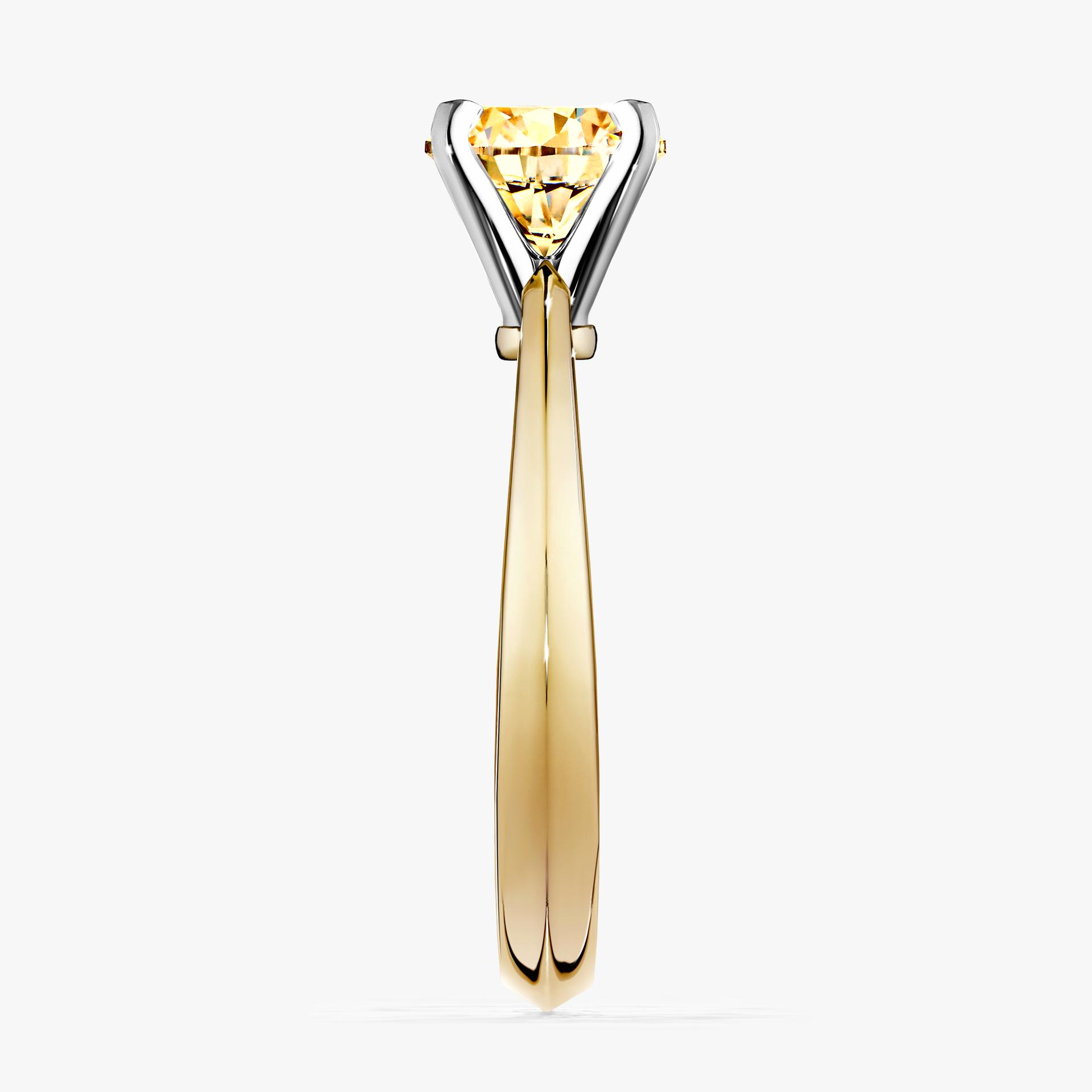 Pierscionek zareczynowy z diamentem zolty 100 CT z zoltego zlota my angel 03
