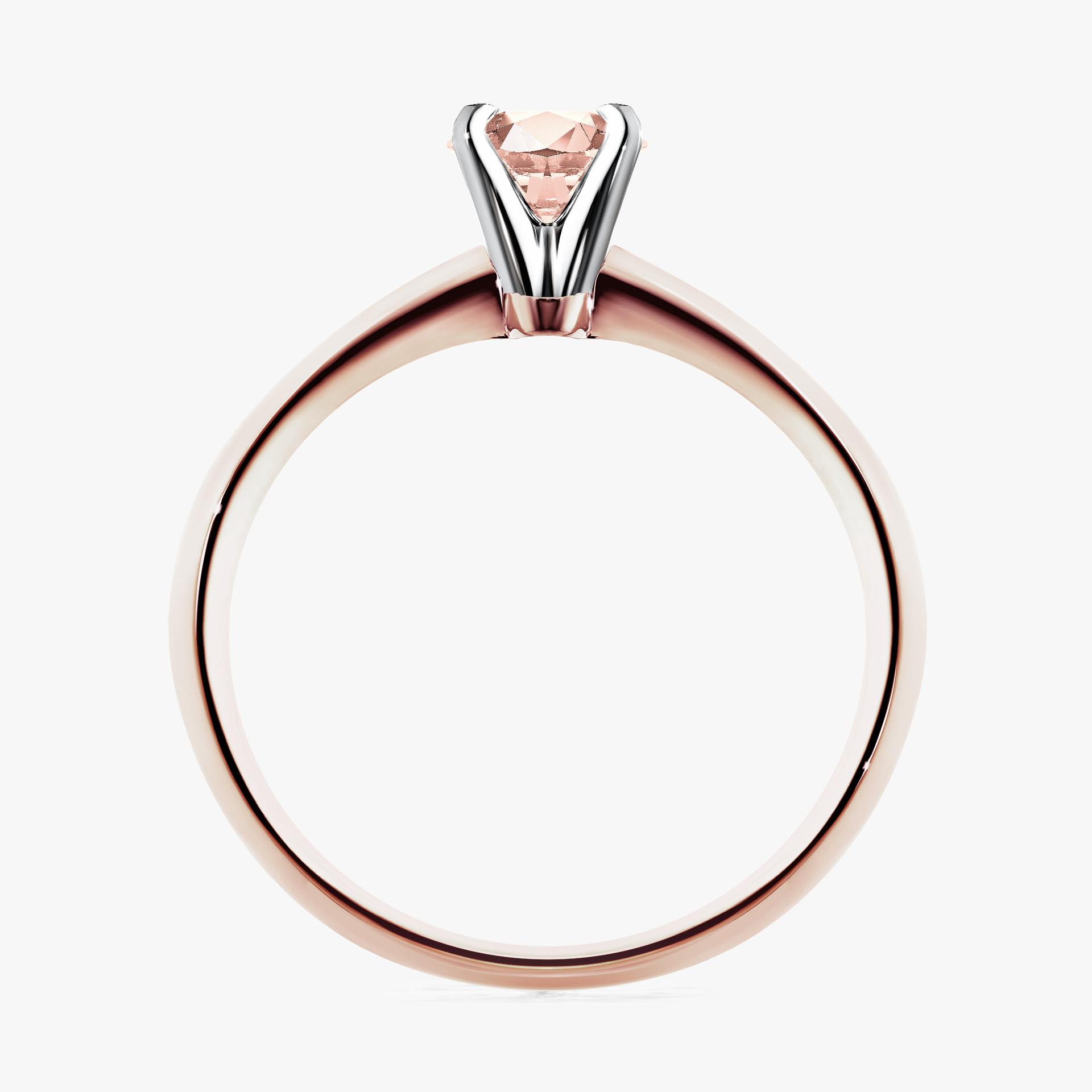 Pierscionek zareczynowy z morganitem 025 CT z rozowego zlota my angel 02