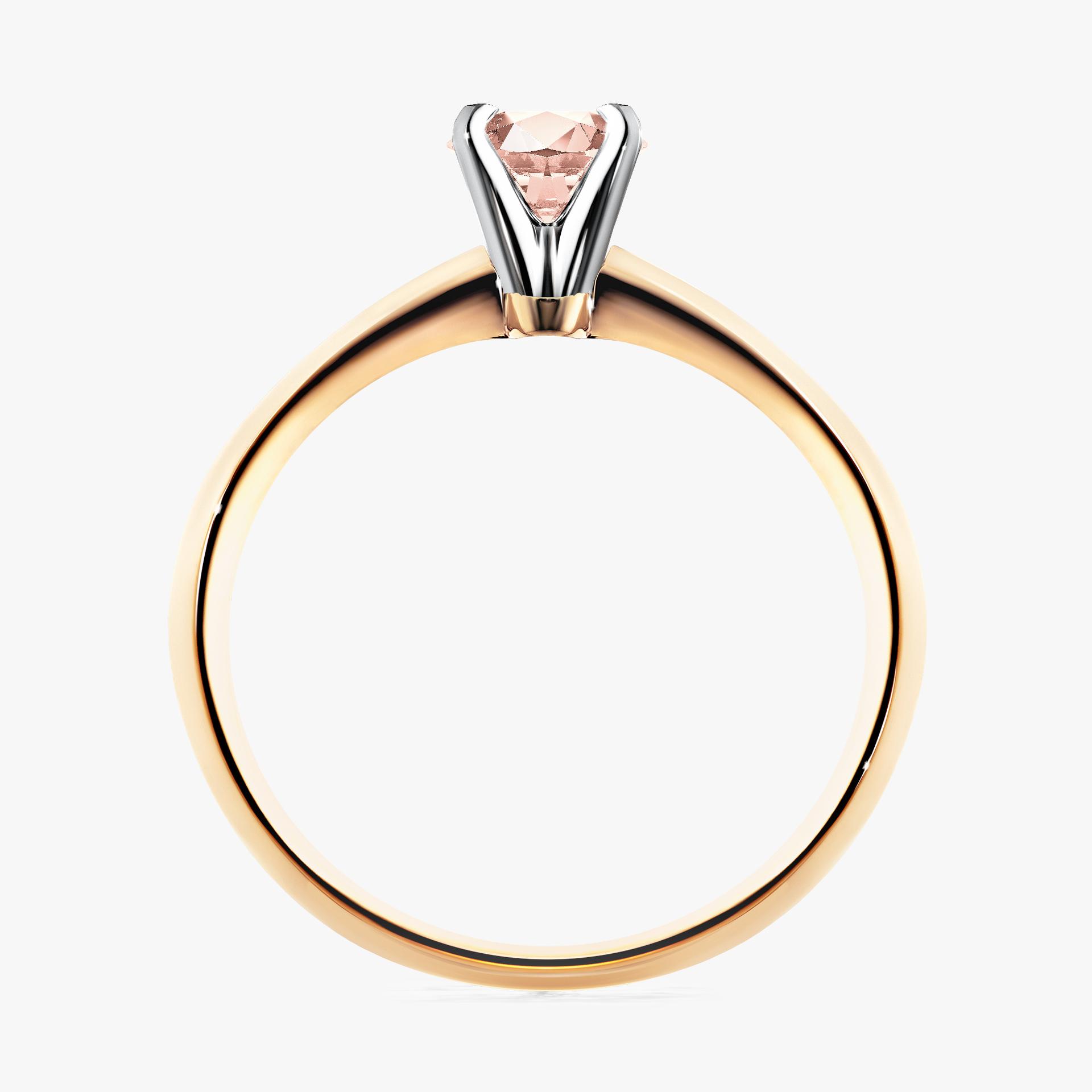 Pierscionek zareczynowy z morganitem 025 CT z zoltego zlota my angel 02