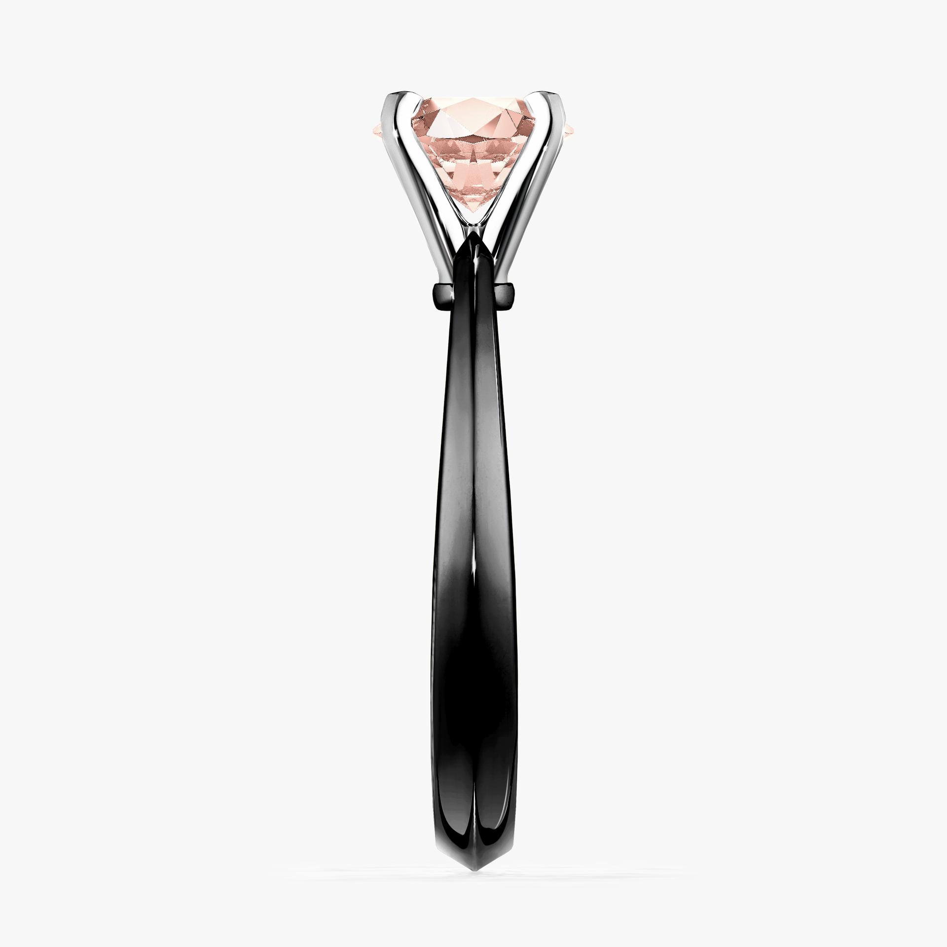 Pierscionek zareczynowy z morganitem 030 CT z czarnego zlota my angel 03