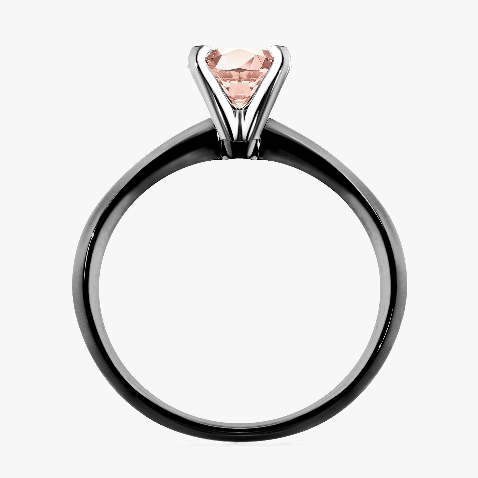 Pierscionek zareczynowy z morganitem 050 CT z czarnego zlota my angel 02