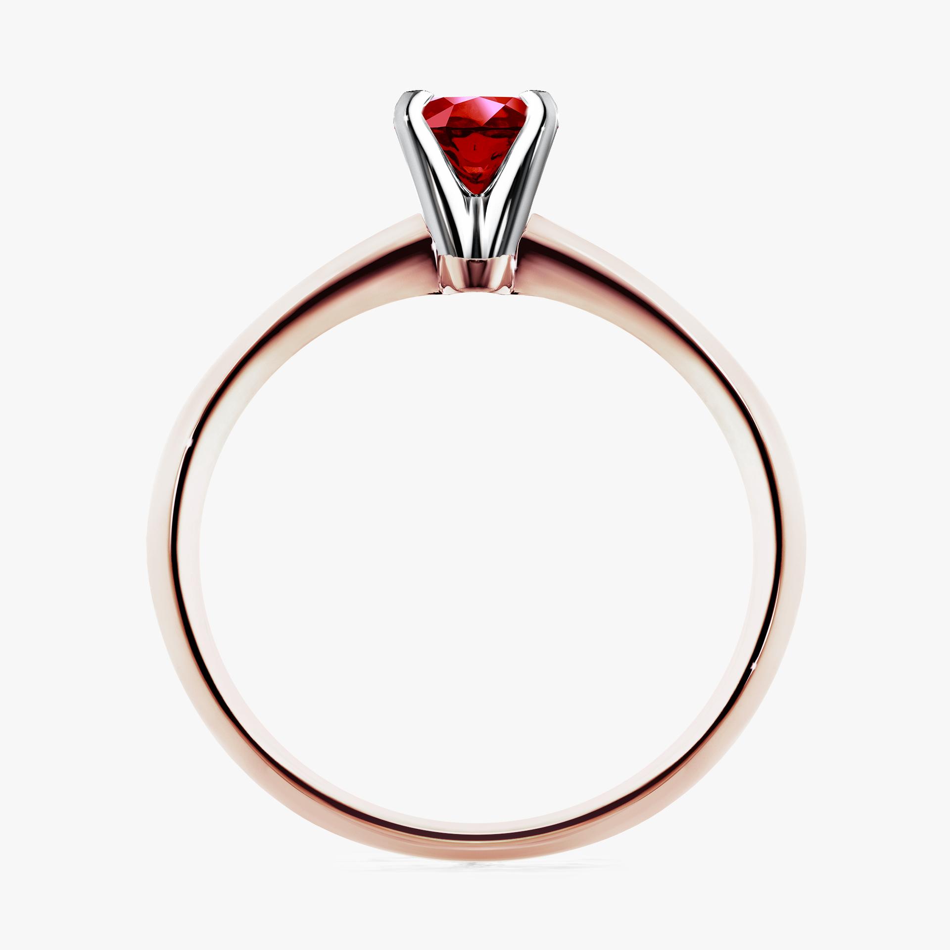 Pierscionek zareczynowy z rubinem 025 CT z rozowego zlota my angel 02