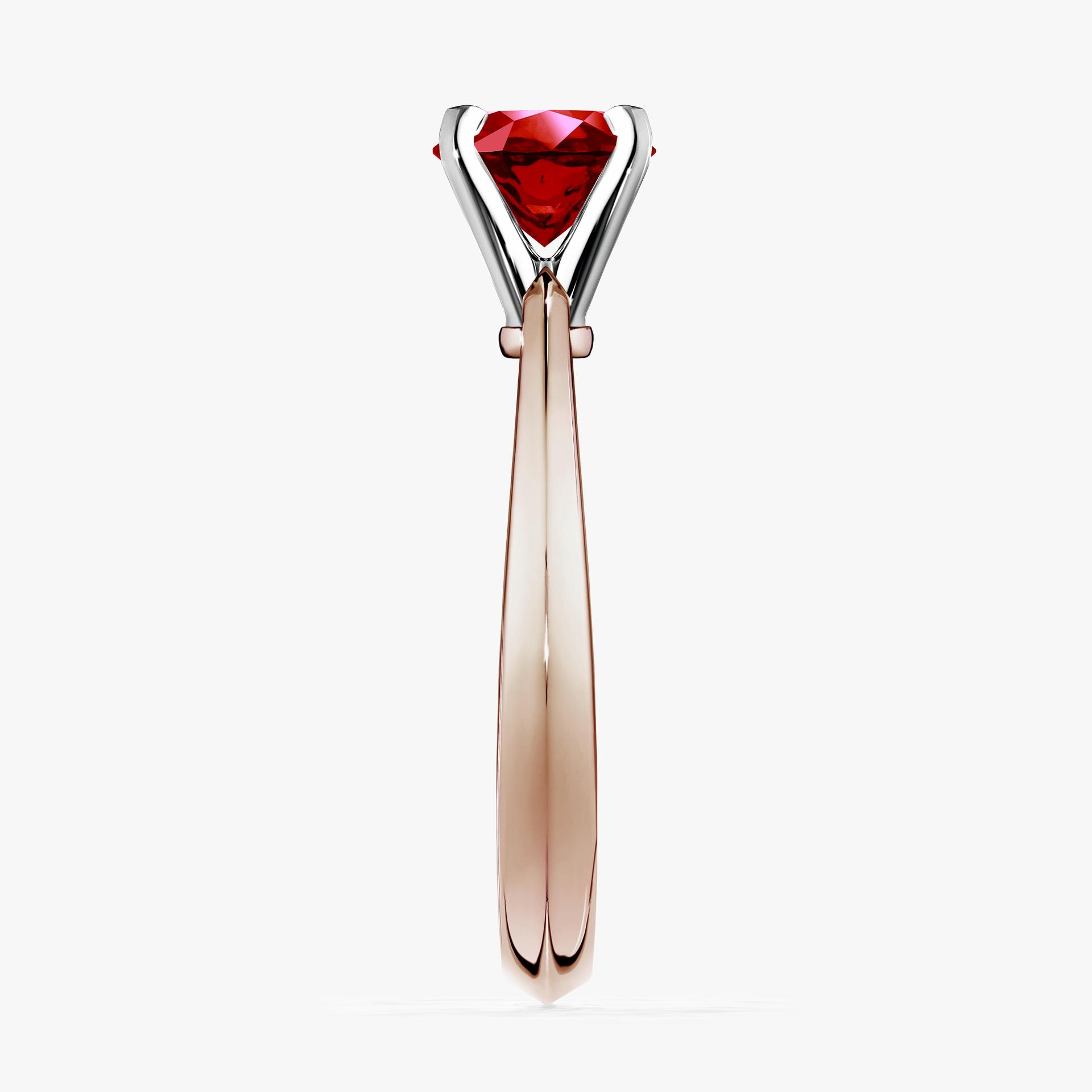 Pierscionek zareczynowy z rubinem 030 CT z rozowego zlota my angel 03