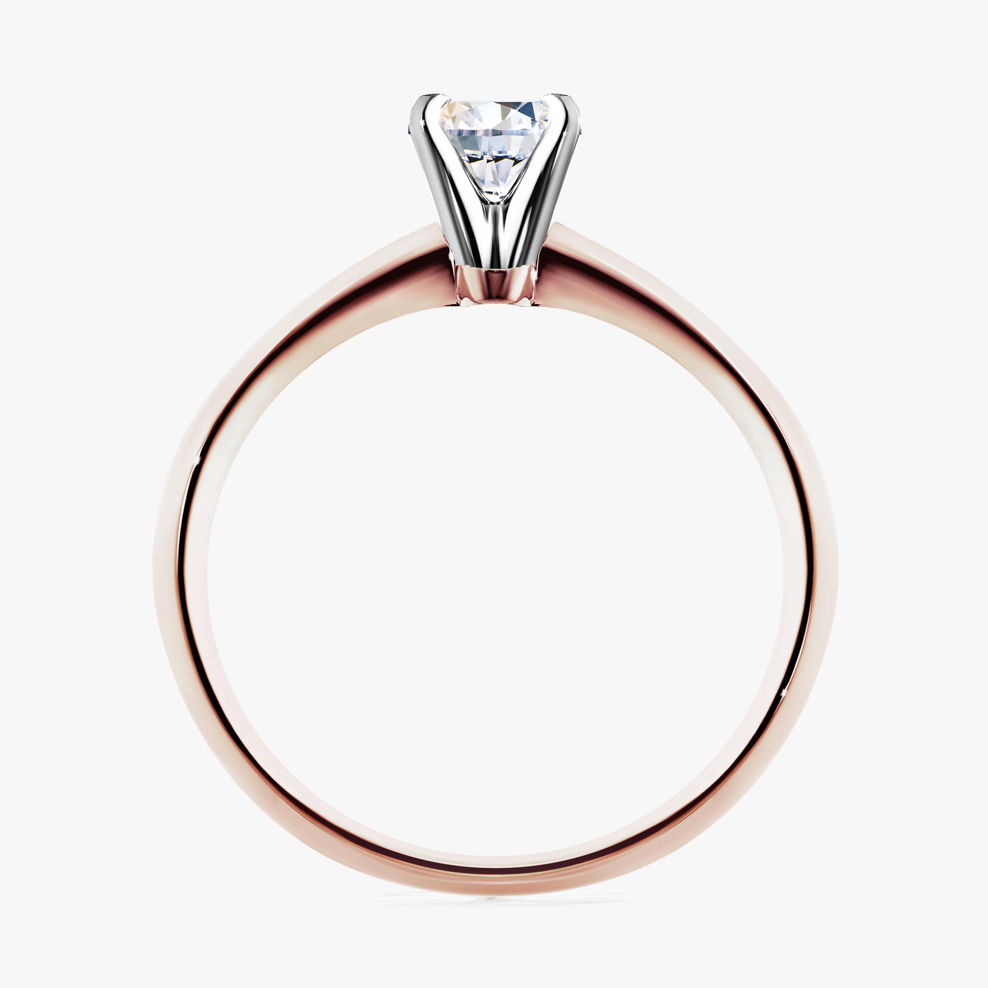 Pierscionek zareczynowy z szafirem bialym 025 CT z rozowego zlota my angel 02