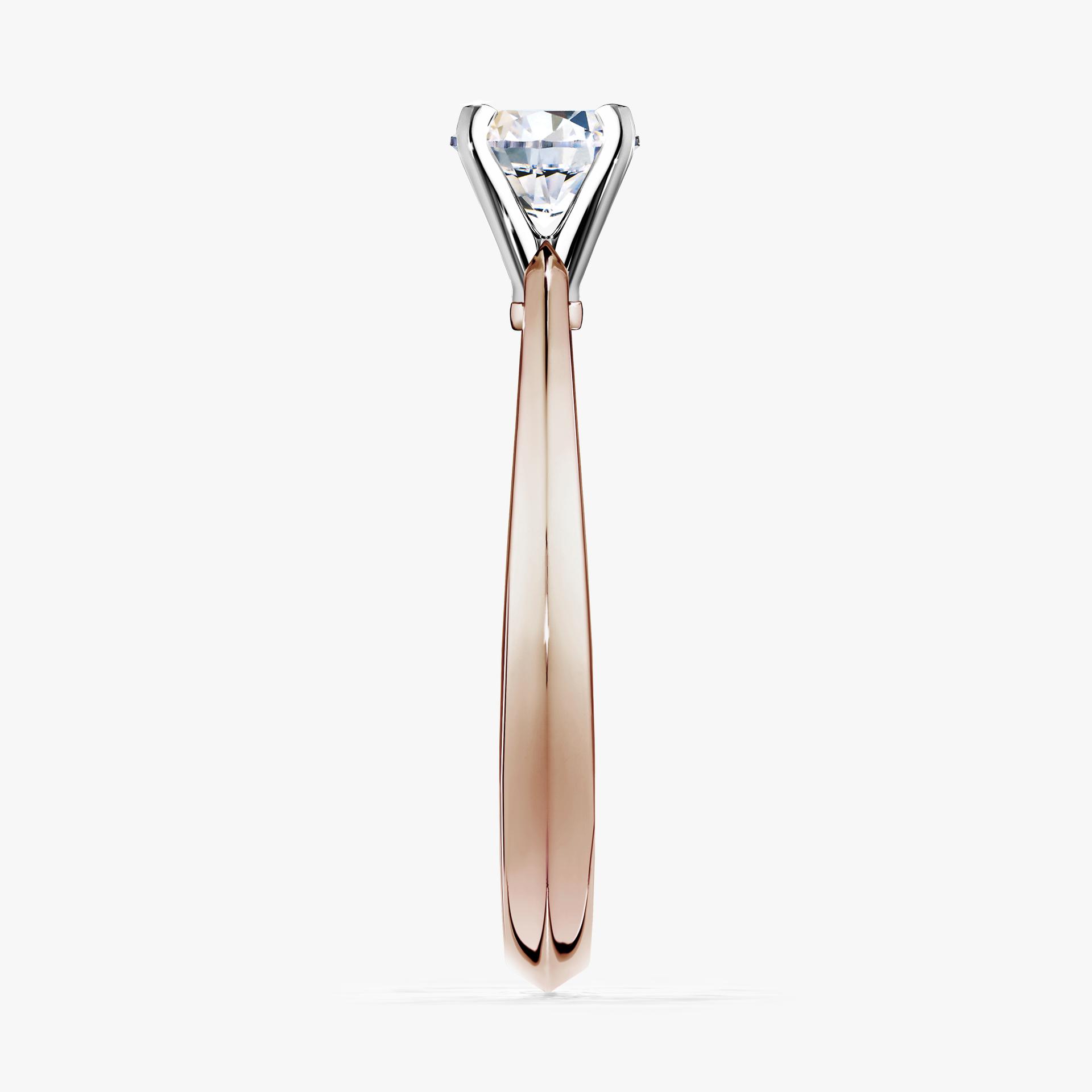 Pierscionek zareczynowy z szafirem bialym 025 CT z rozowego zlota my angel 03