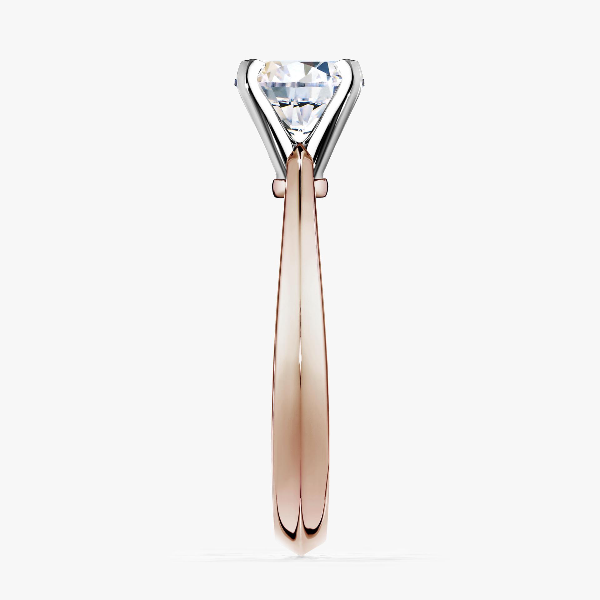 Pierscionek zareczynowy z szafirem bialym 050 CT z rozowego zlota my angel 03
