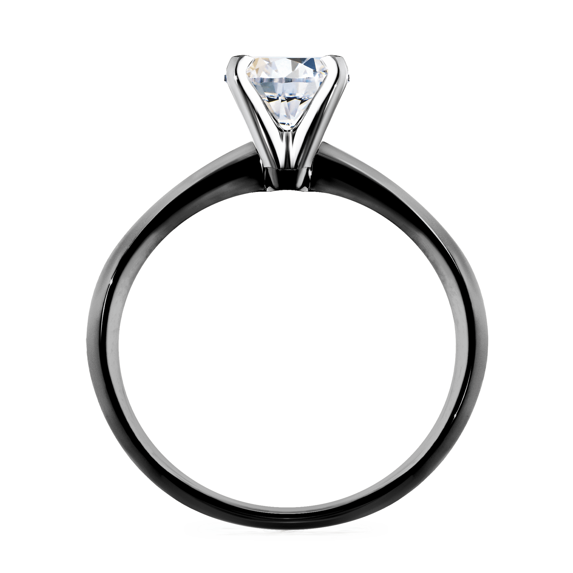 Pierścionek zaręczynowy My Angel z czarnego złota z szafirem białym 0,80ct