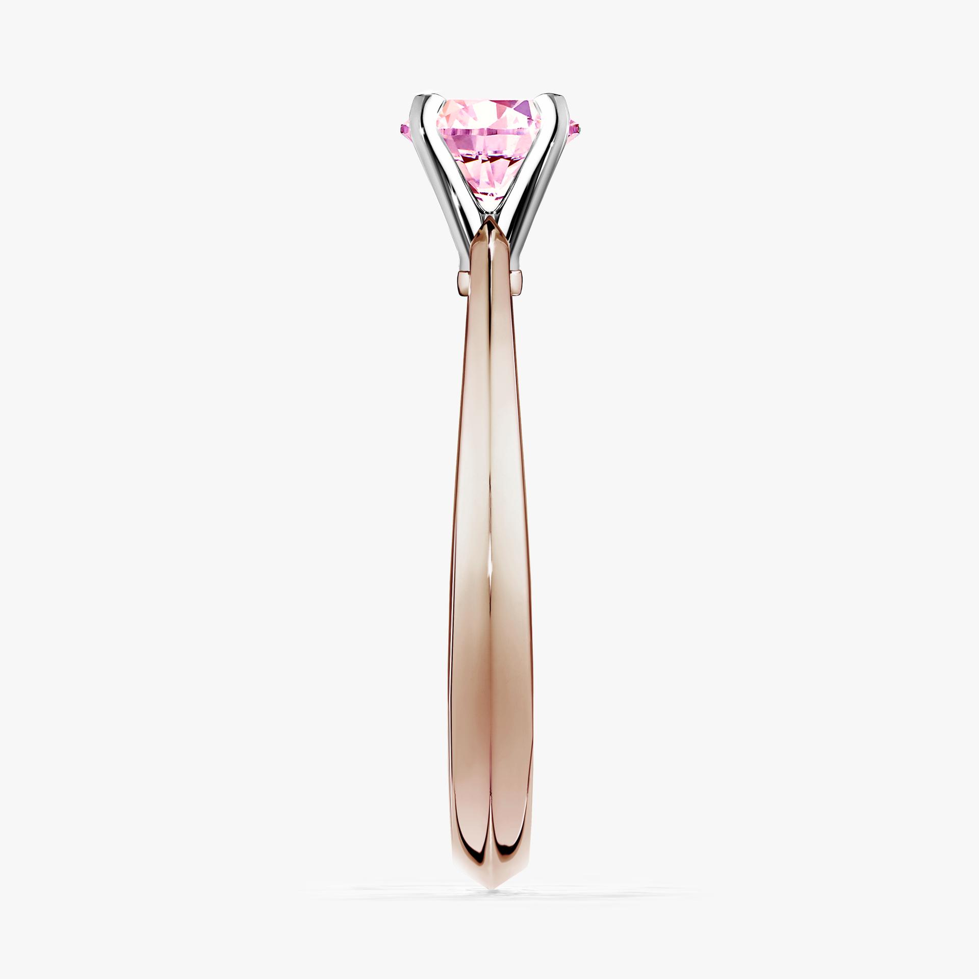 Pierscionek zareczynowy z szafirem rozowym 025 CT z rozowego zlota my angel 03