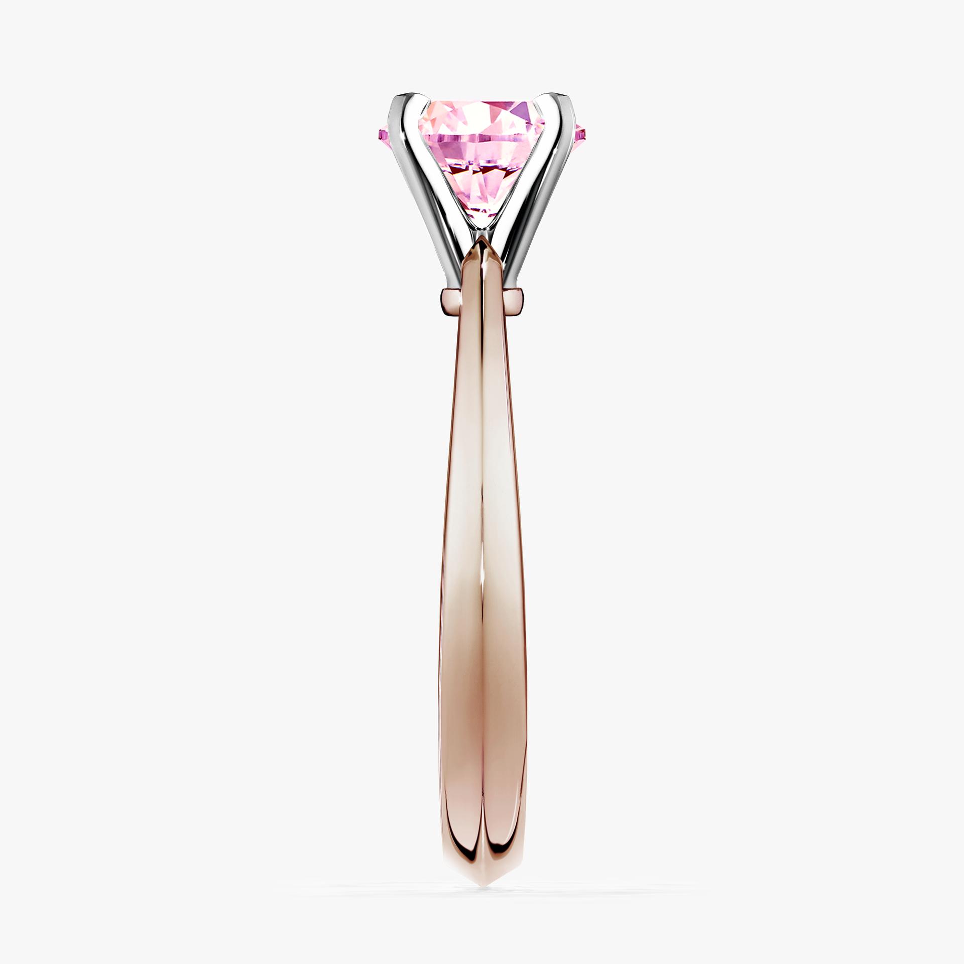Pierscionek zareczynowy z szafirem rozowym 030 CT z rozowego zlota my angel 03