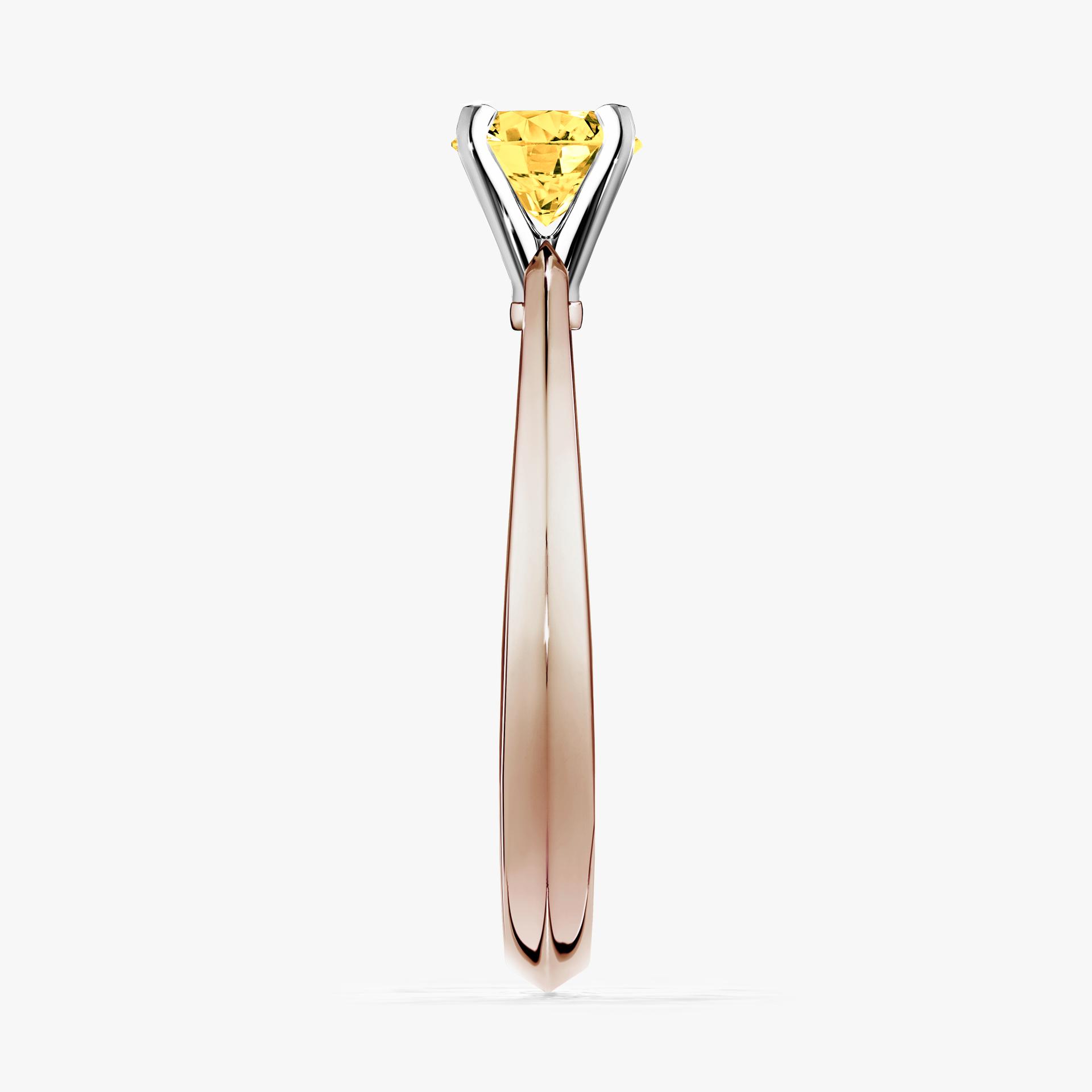 Pierscionek zareczynowy z szafirem zoltym 025 CT z rozowego zlota my angel 03
