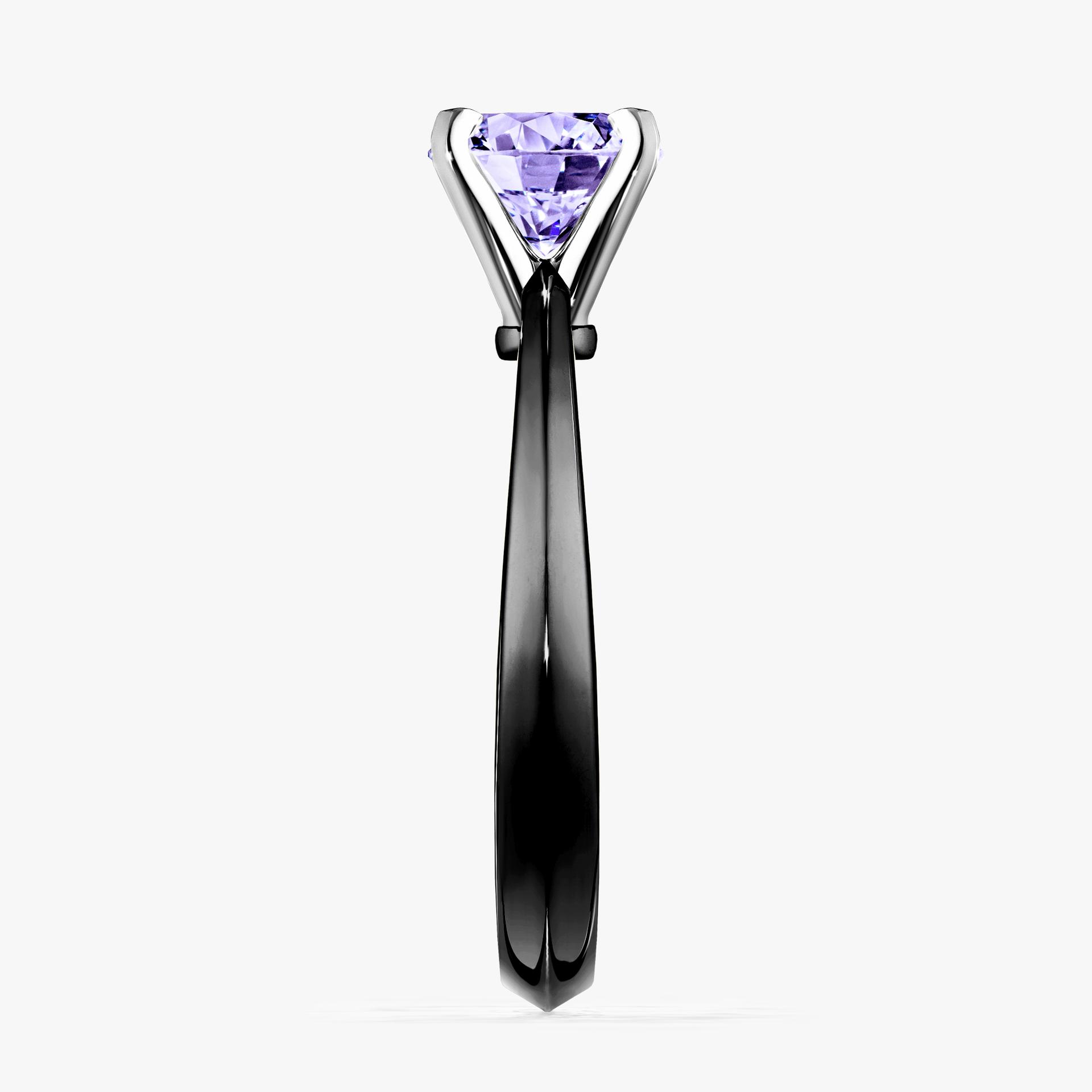 Pierscionek zareczynowy z tanzanitem 050 CT z czarnego zlota my angel 03