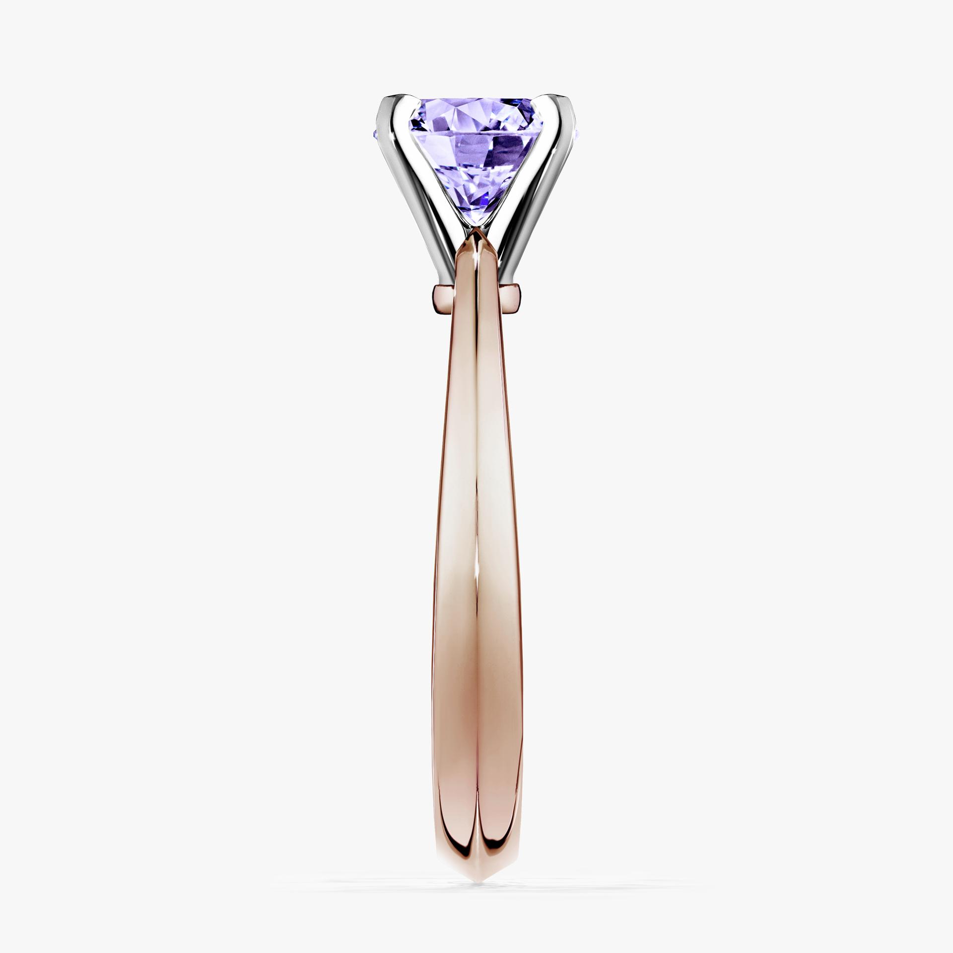 Pierścionek zaręczynowy My Angel z różowego złota z tanzanitem 0,50ct