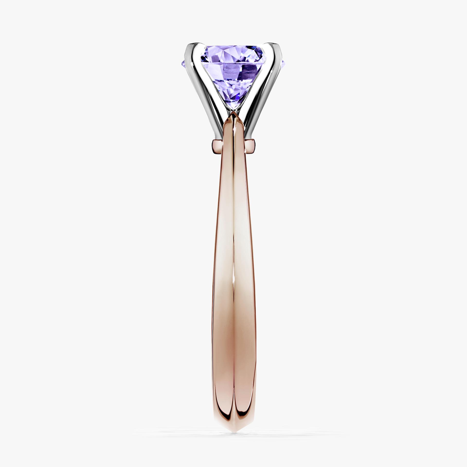 Pierscionek zareczynowy z tanzanitem 100 CT z rozowego zlota my angel 03
