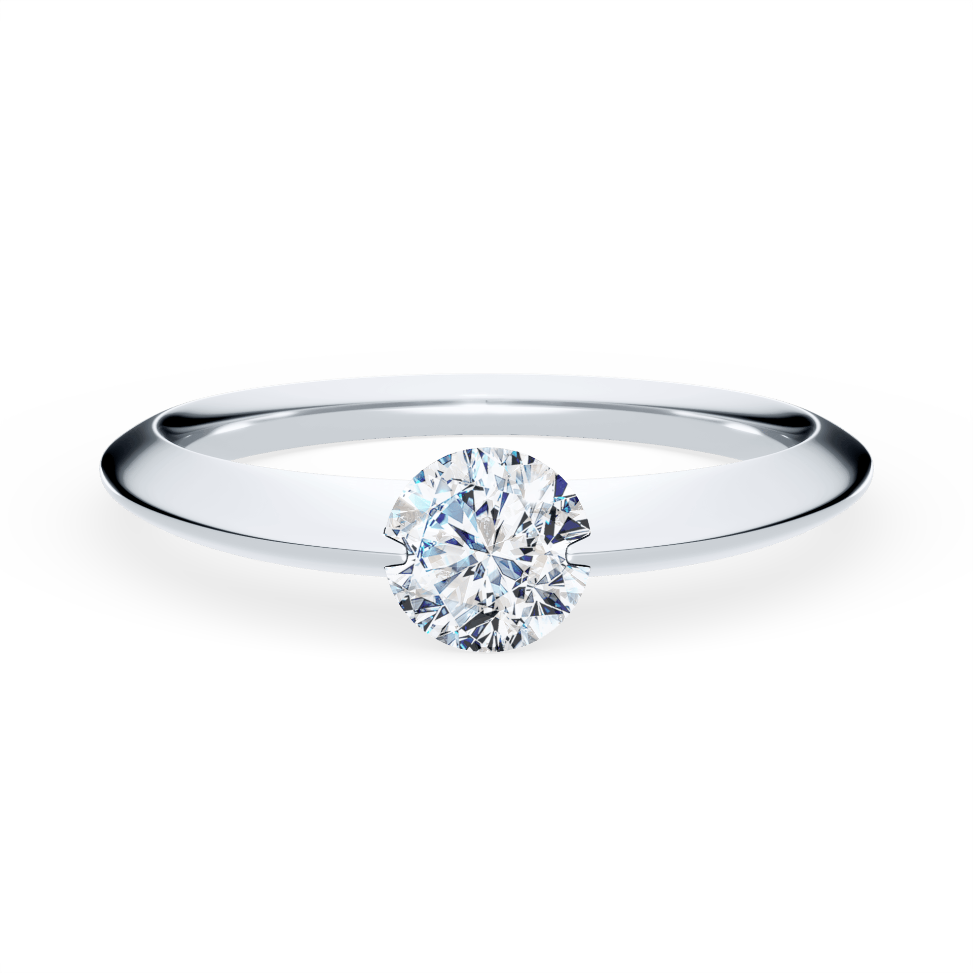 Pierścionek zaręczynowy My Baby z białego złota z diamentem naturalnym 0,50ct