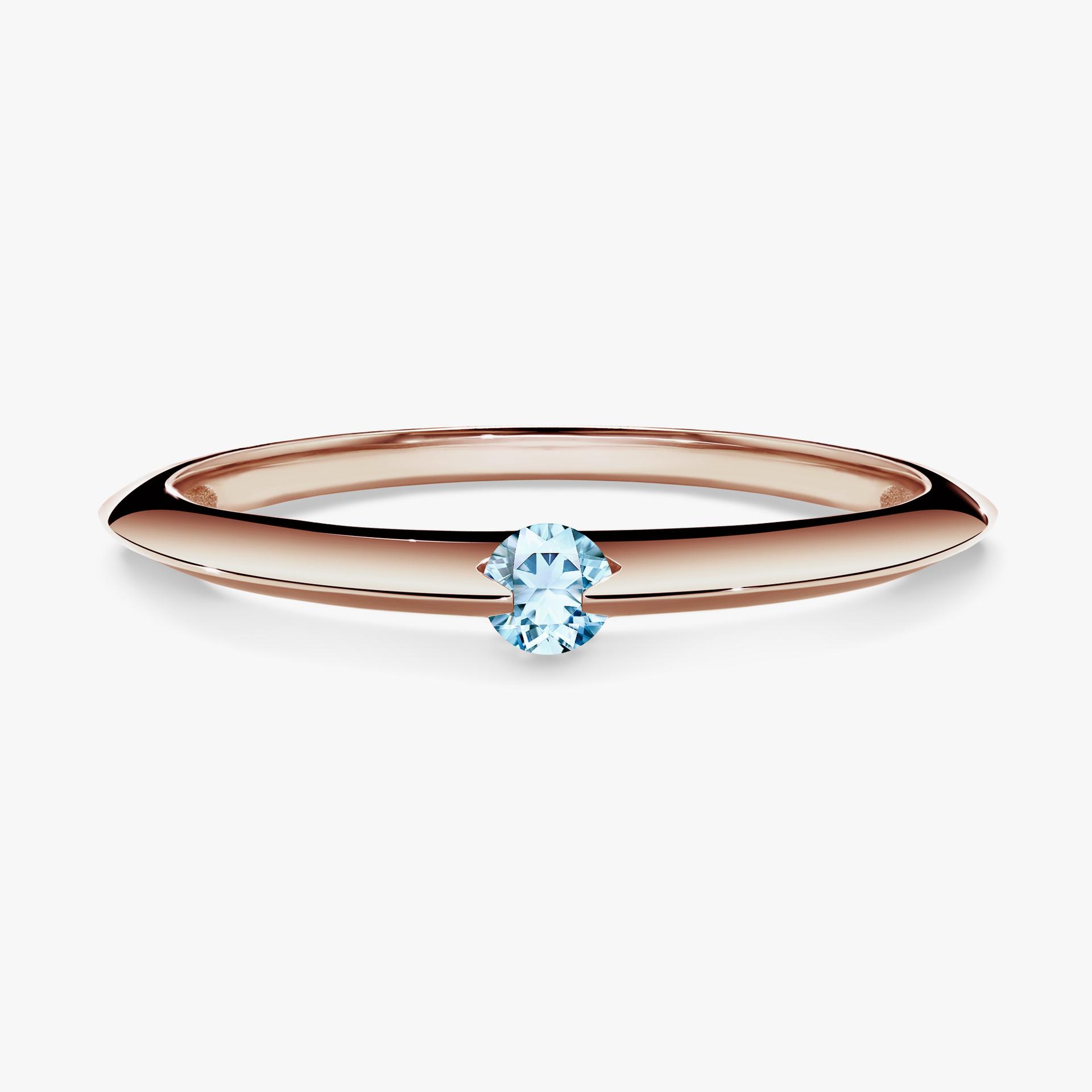 Pierscionek zareczynowy z akwamarynem 025 CT z rozowego zlota my baby 01