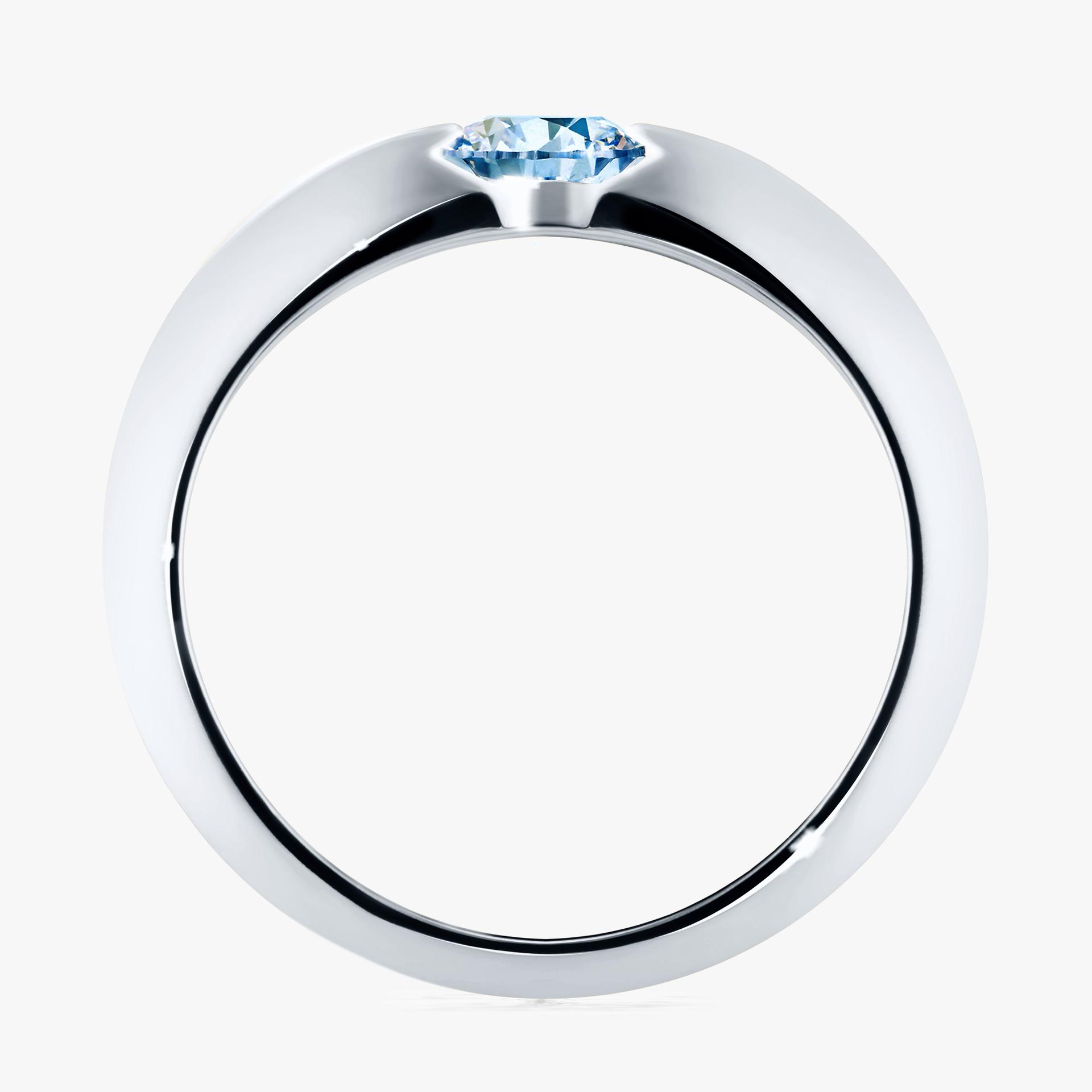 Pierścionek zaręczynowy My Baby z białego złota z akwamarynem 1,00ct