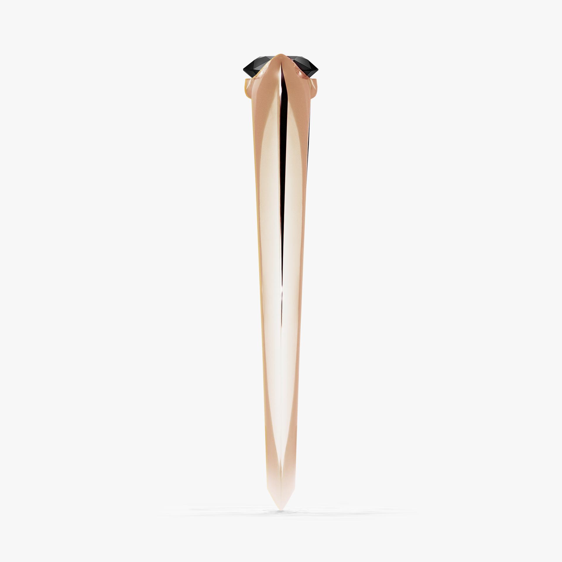 Pierscionek zareczynowy z czarnym diamentem 025 CT z rozowego zlota my baby 03