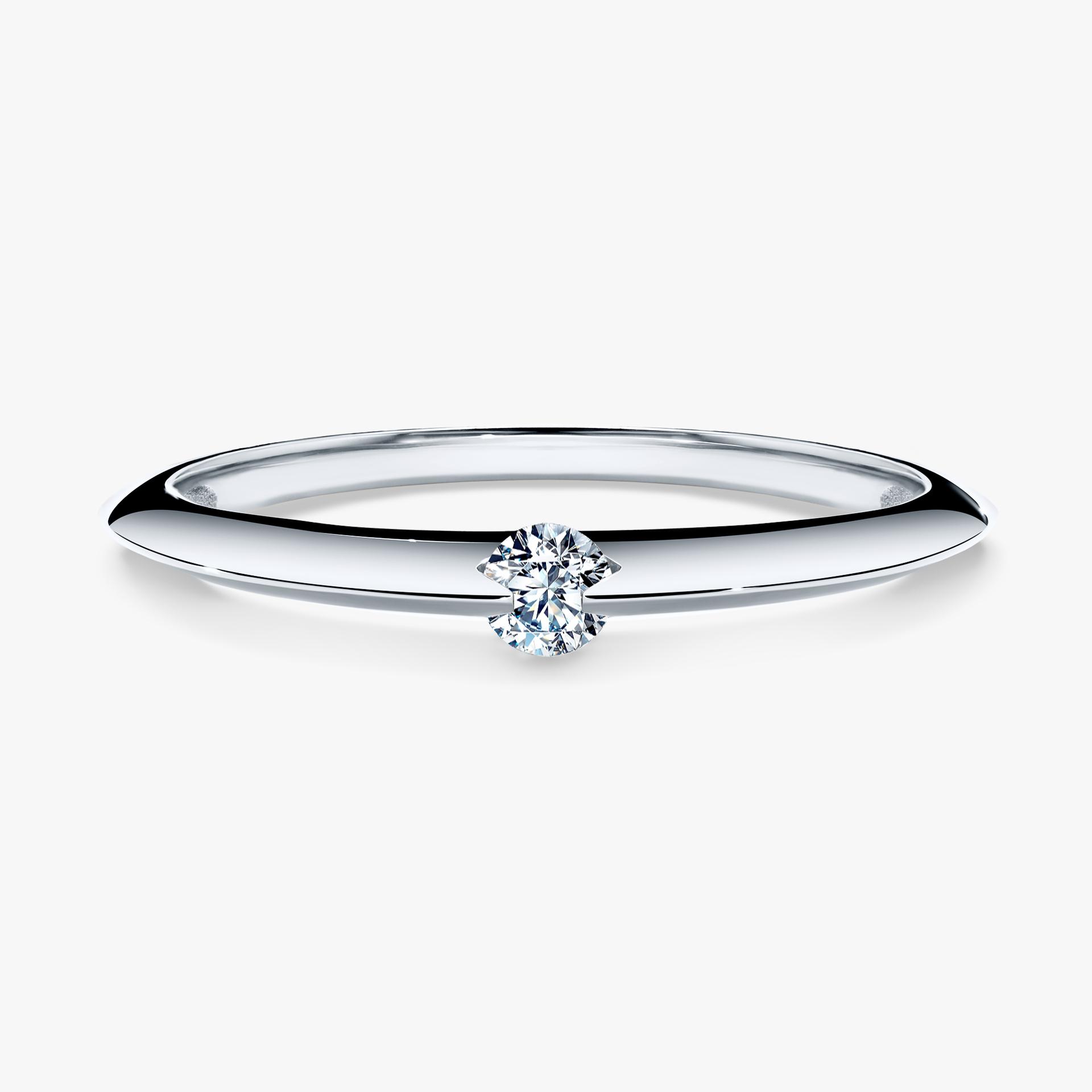 Pierscionek zareczynowy z diamentem 025 CT z bialego zlota my baby 01