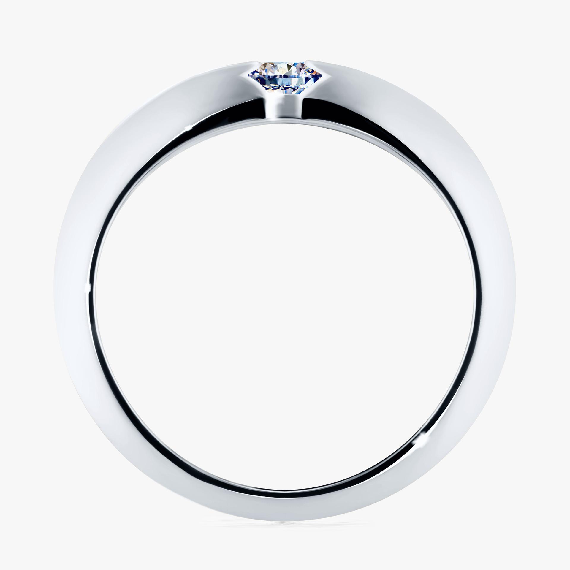 Pierscionek zareczynowy z diamentem 025 CT z bialego zlota my baby 02
